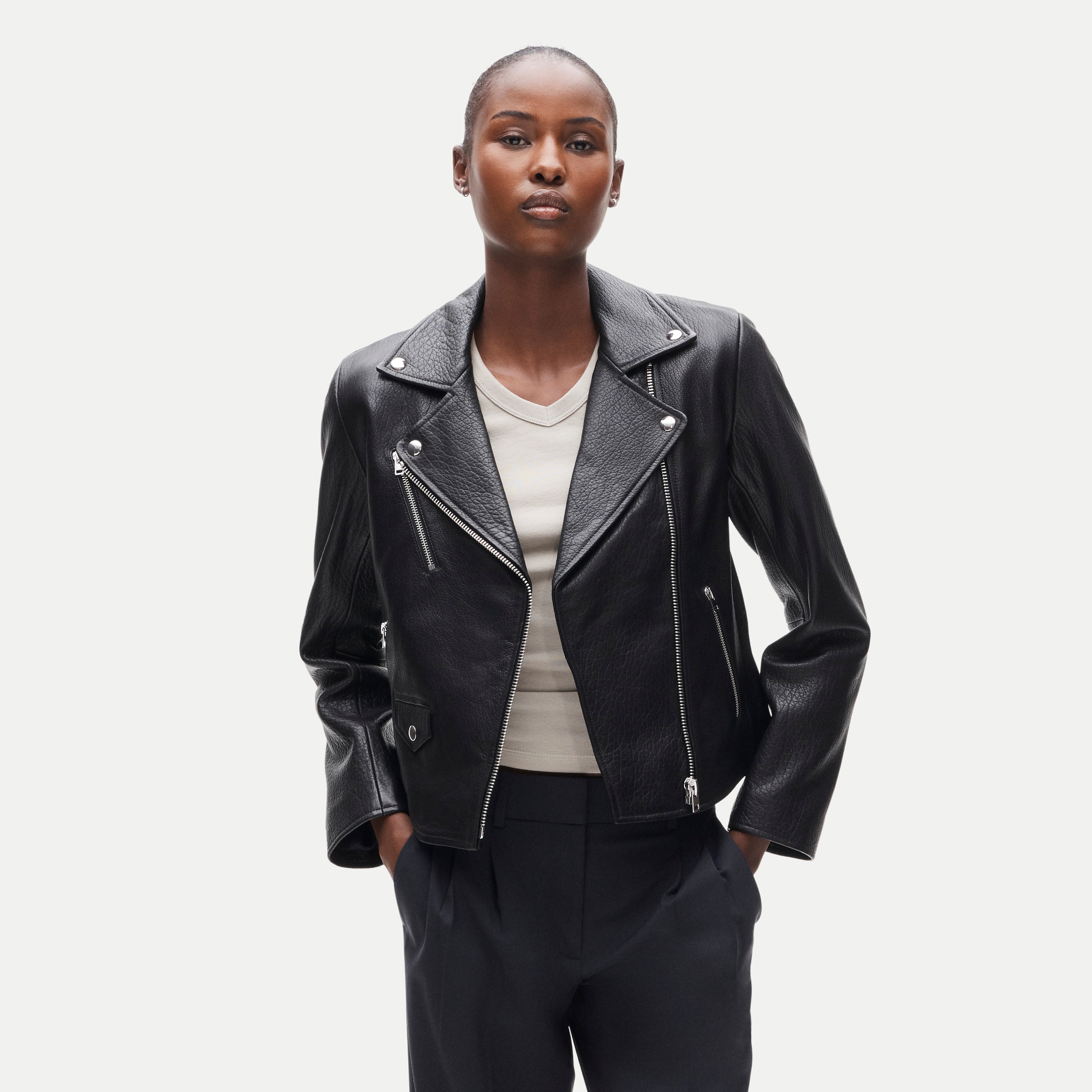 Collection leather moto jacket