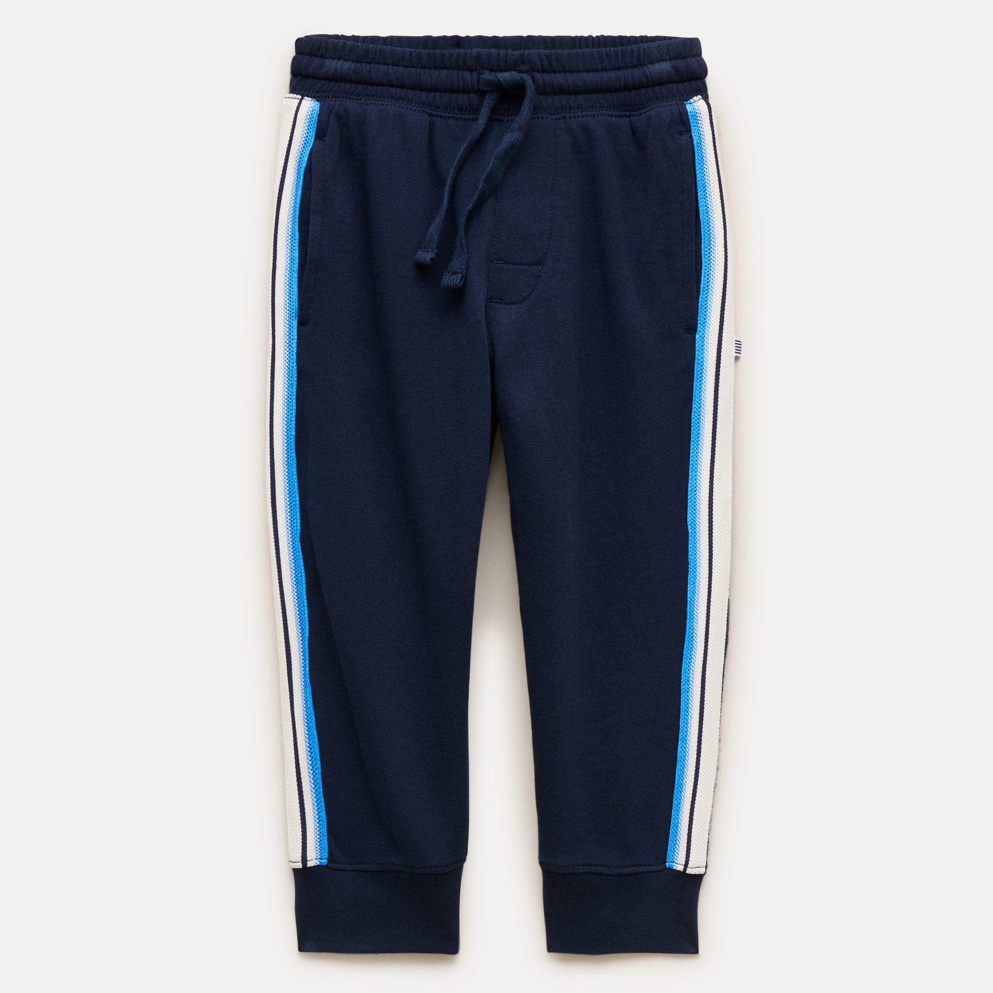 Kids' slim-slouchy jogger pant in striped terry