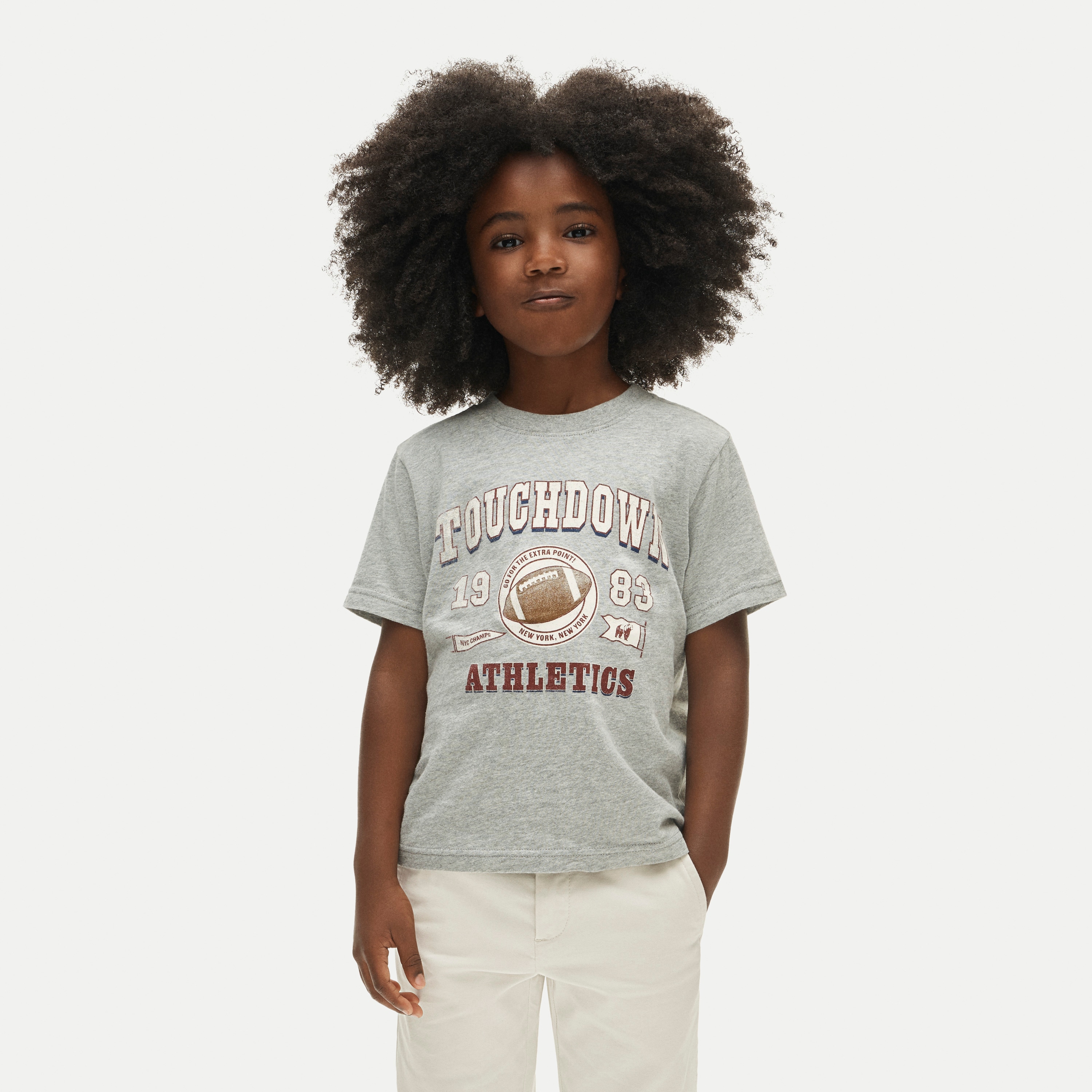 Kids' short-sleeve "Touchdown athletics" graphic T-shirt