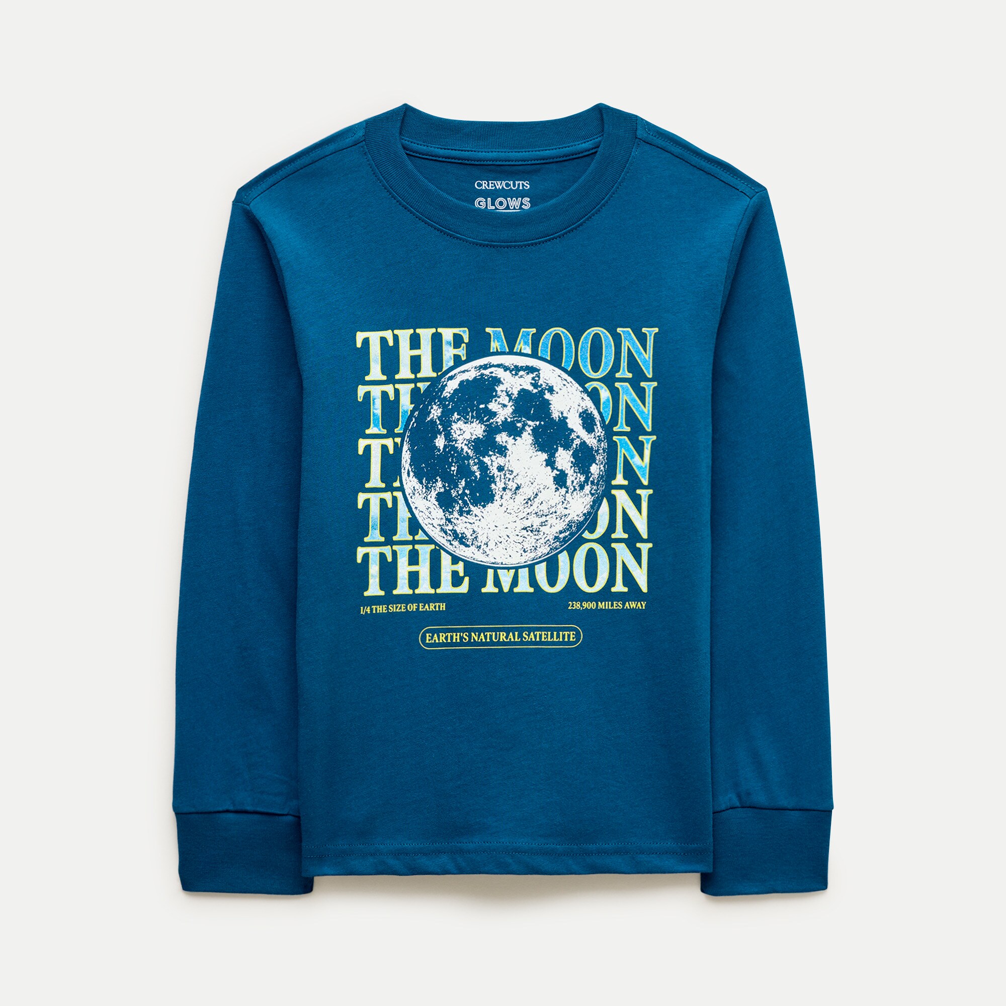 Kids' glow-in-the-dark moon graphic T-shirt