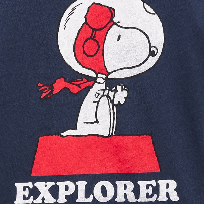 Kids' short-sleeve "Touchdown athletics" graphic T-shirt SNOOPY EXPLORER