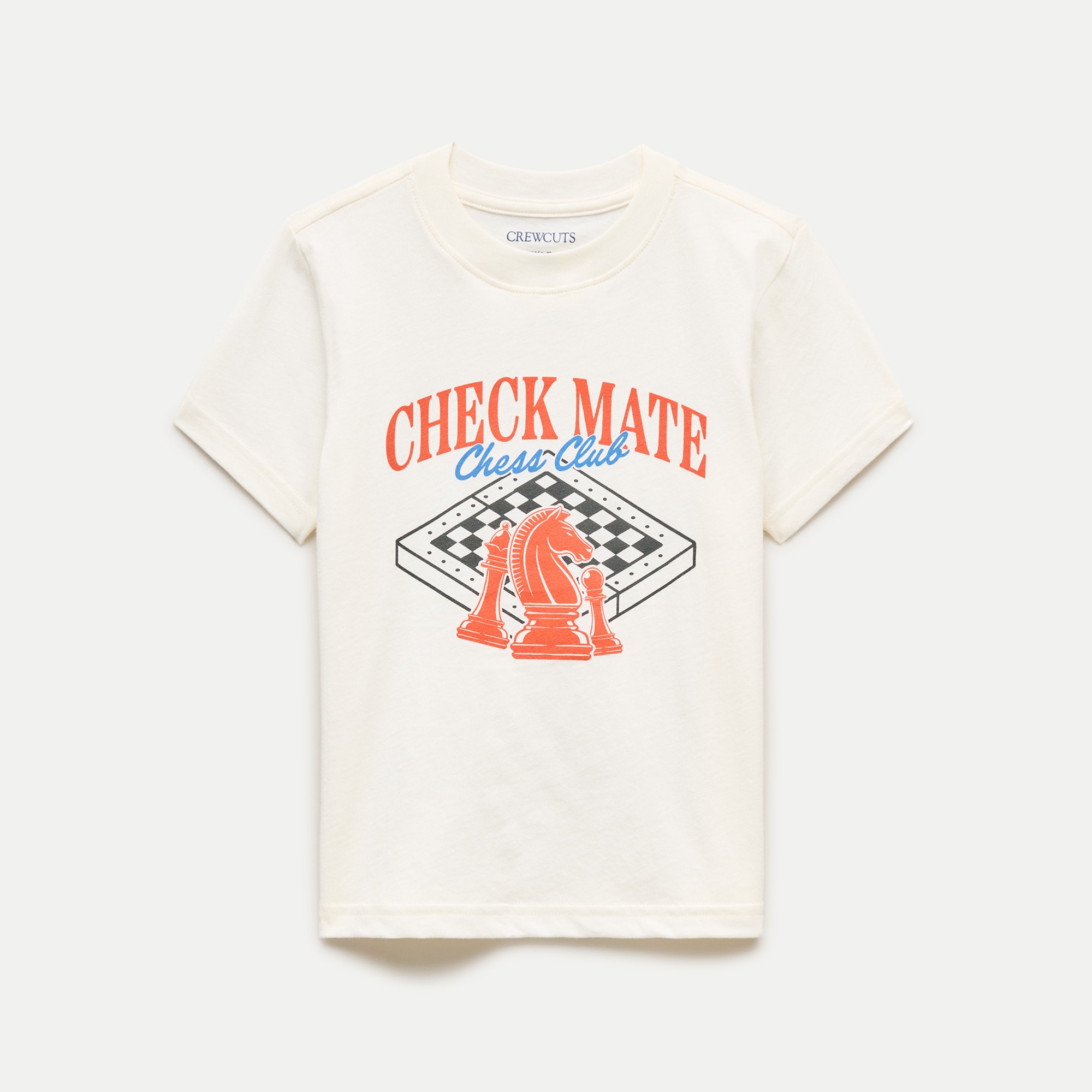 Kids' short-sleeve "check mate" graphic T-shirt