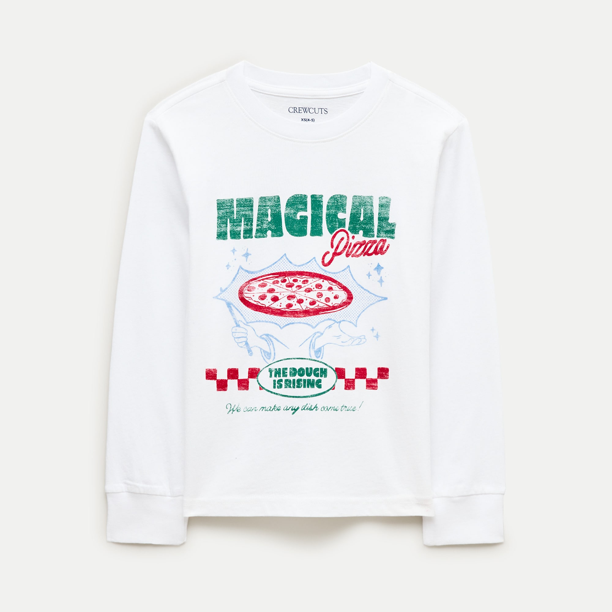 Kids' long-sleeve "Magical Pizza" graphic T-shirt