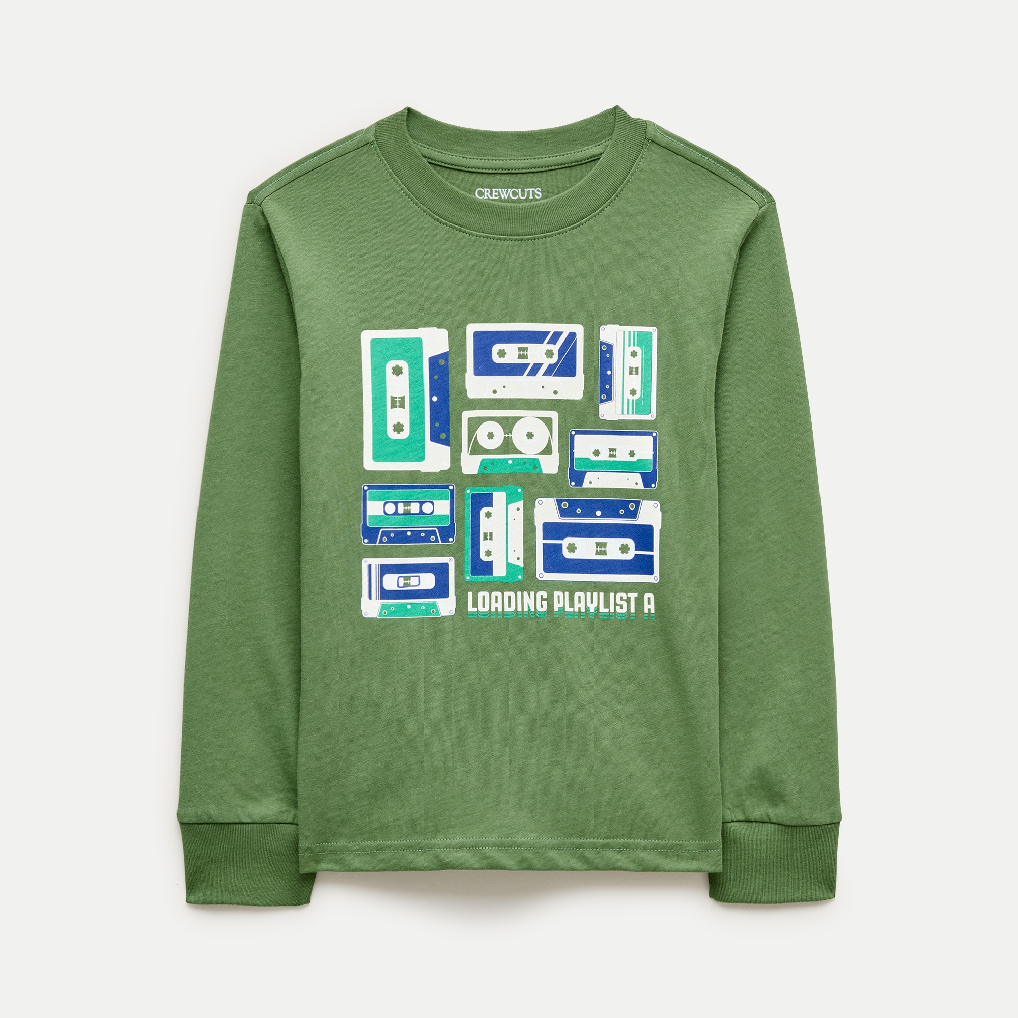 Kids' long-sleeve "Playlist" graphic T-shirt