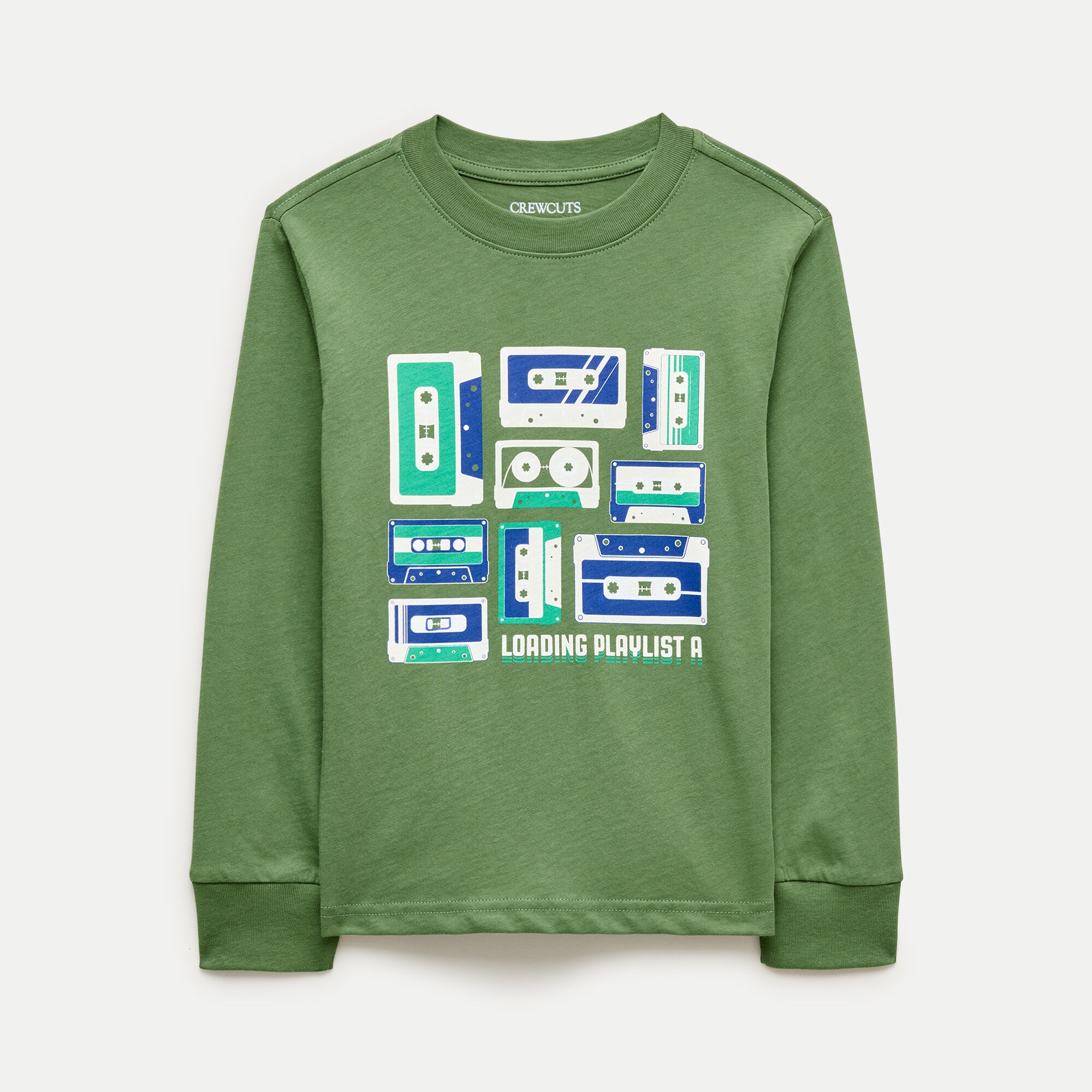 Kids' long-sleeve "Playlist" graphic T-shirt