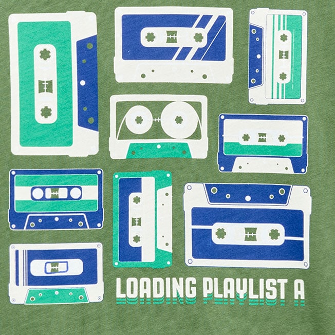 Peanuts&reg; x Crewcuts kids' hockey graphic T-shirt CASSETTE GRID
