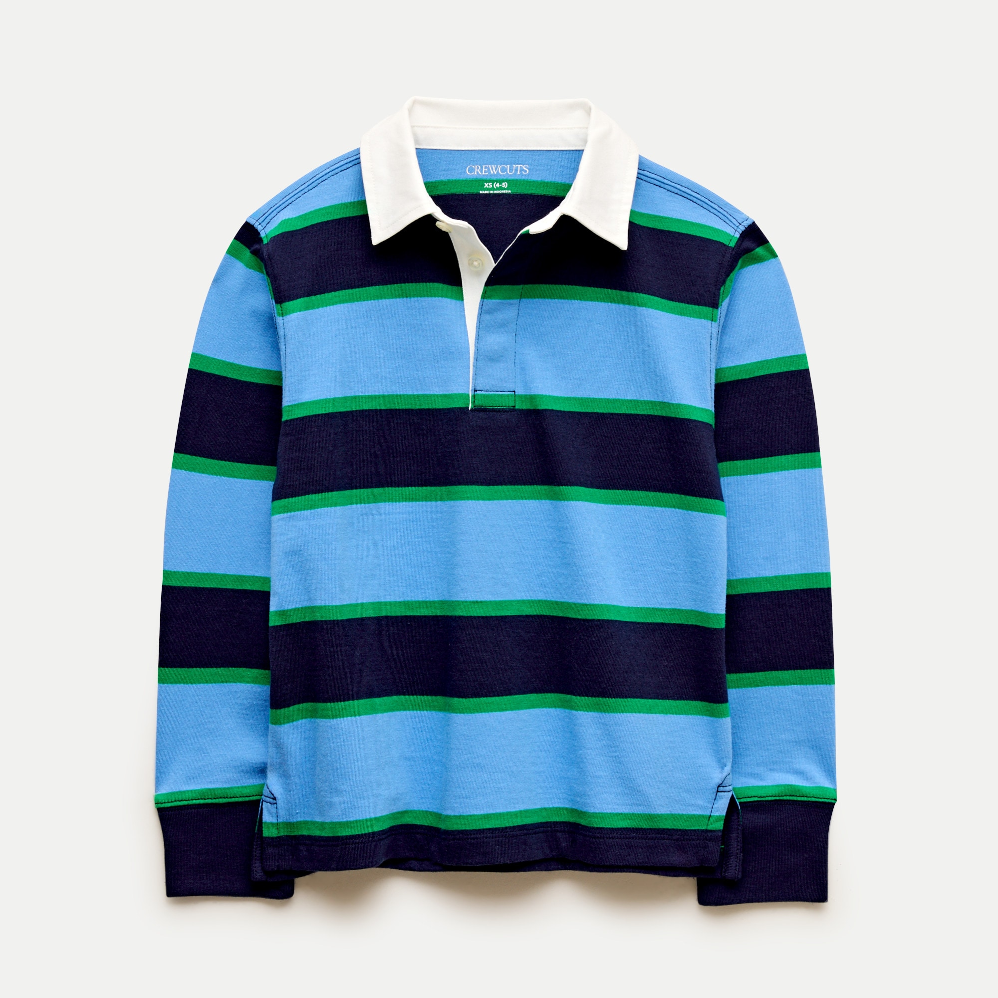 Kids' junior varsity rugby polo shirt in stripe