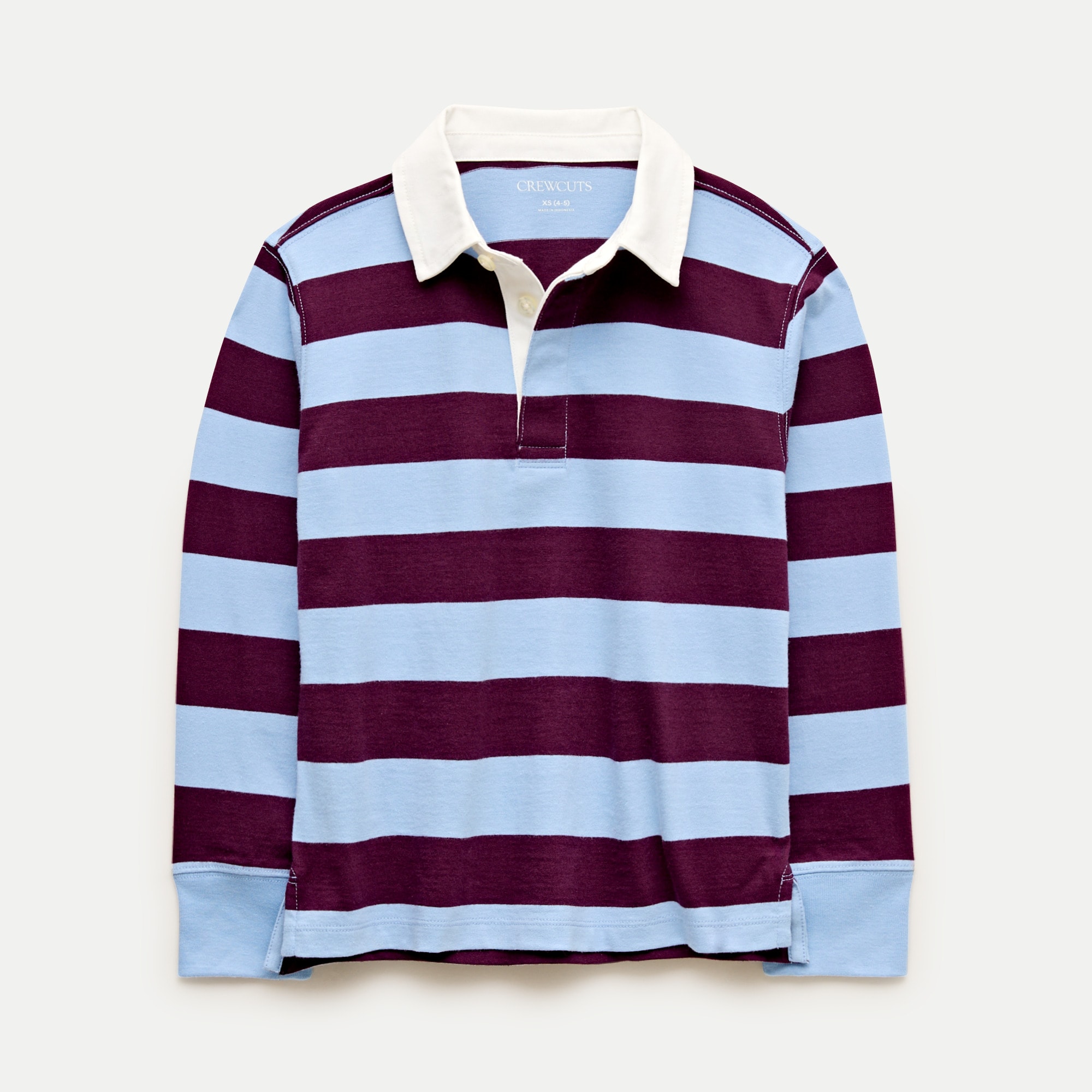 Kids' junior varsity rugby polo shirt in stripe