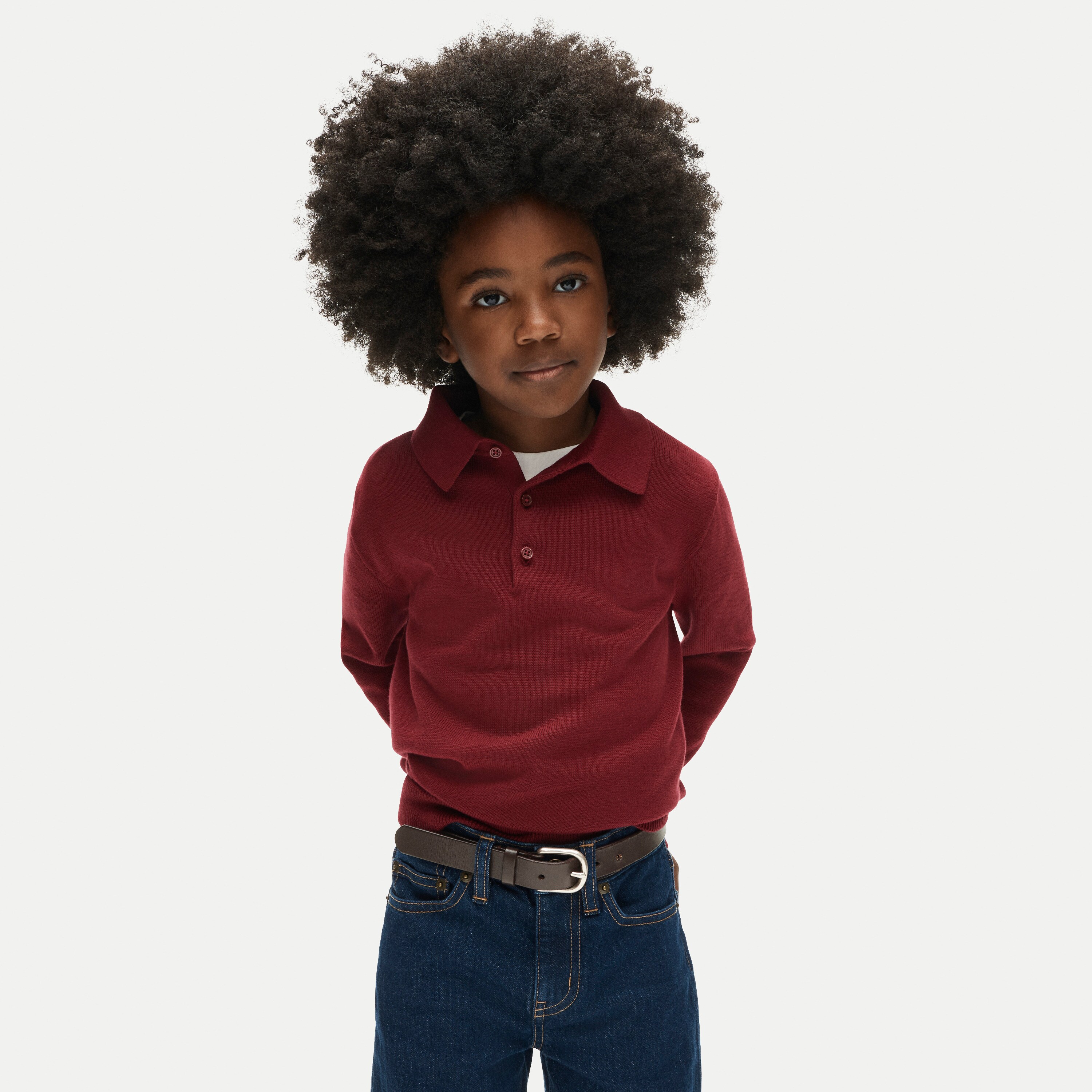 Kids' rugby sweater in cotton stripe