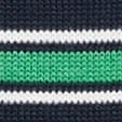 Kids' rugby sweater in cotton stripe NAVY IVORY GREEN