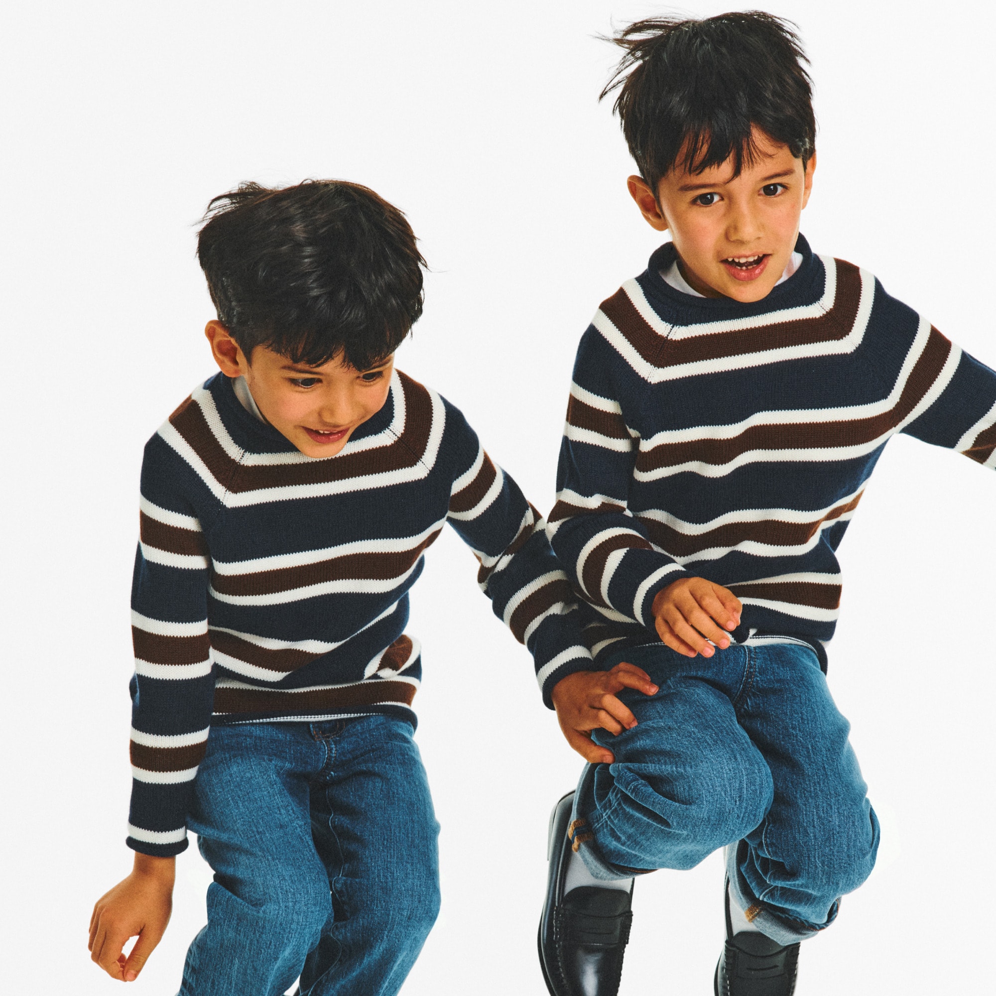 Kids' 1988 heritage cotton Rollneck™ sweater in stripe