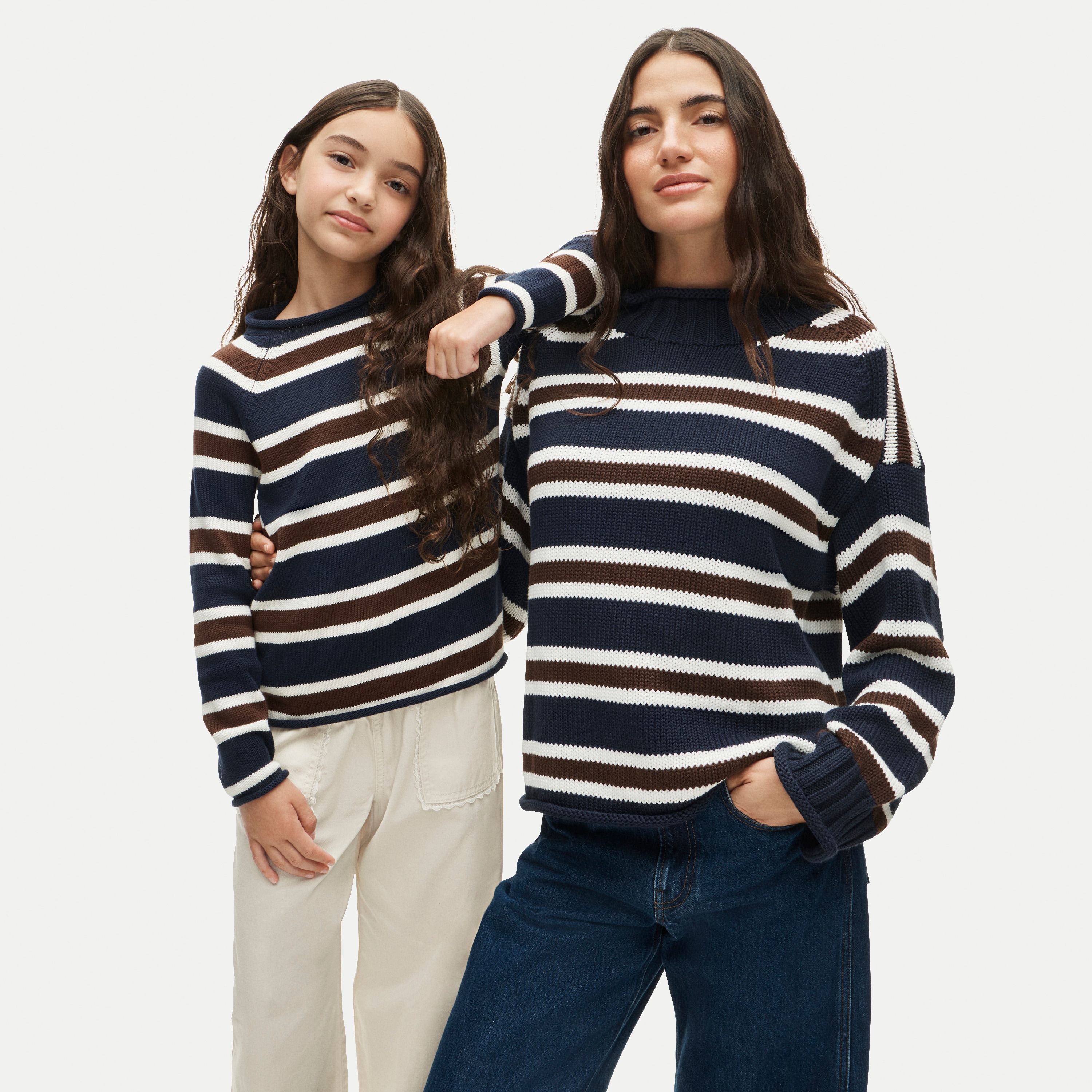 Kids' 1988 heritage cotton Rollneck™ sweater in stripe