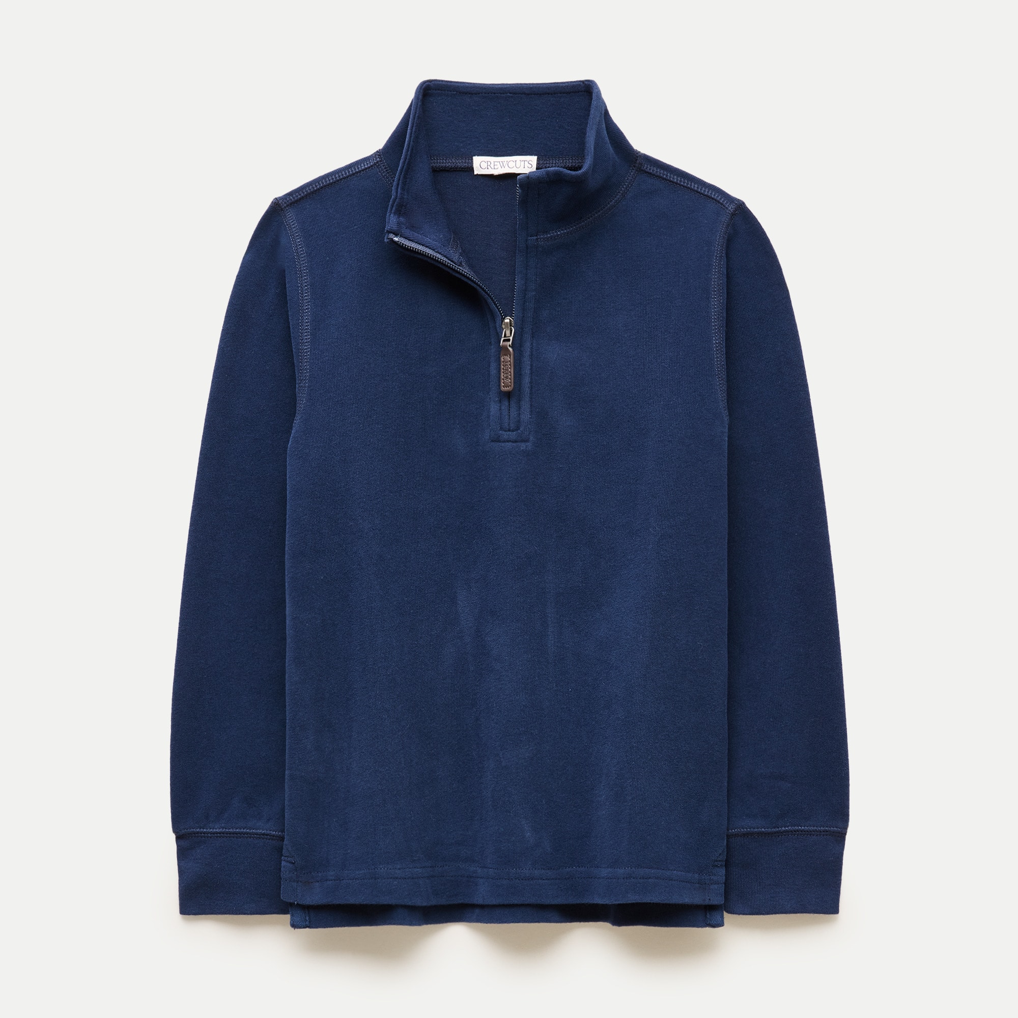 Kids' quarter-zip sweatshirt in sueded jersey