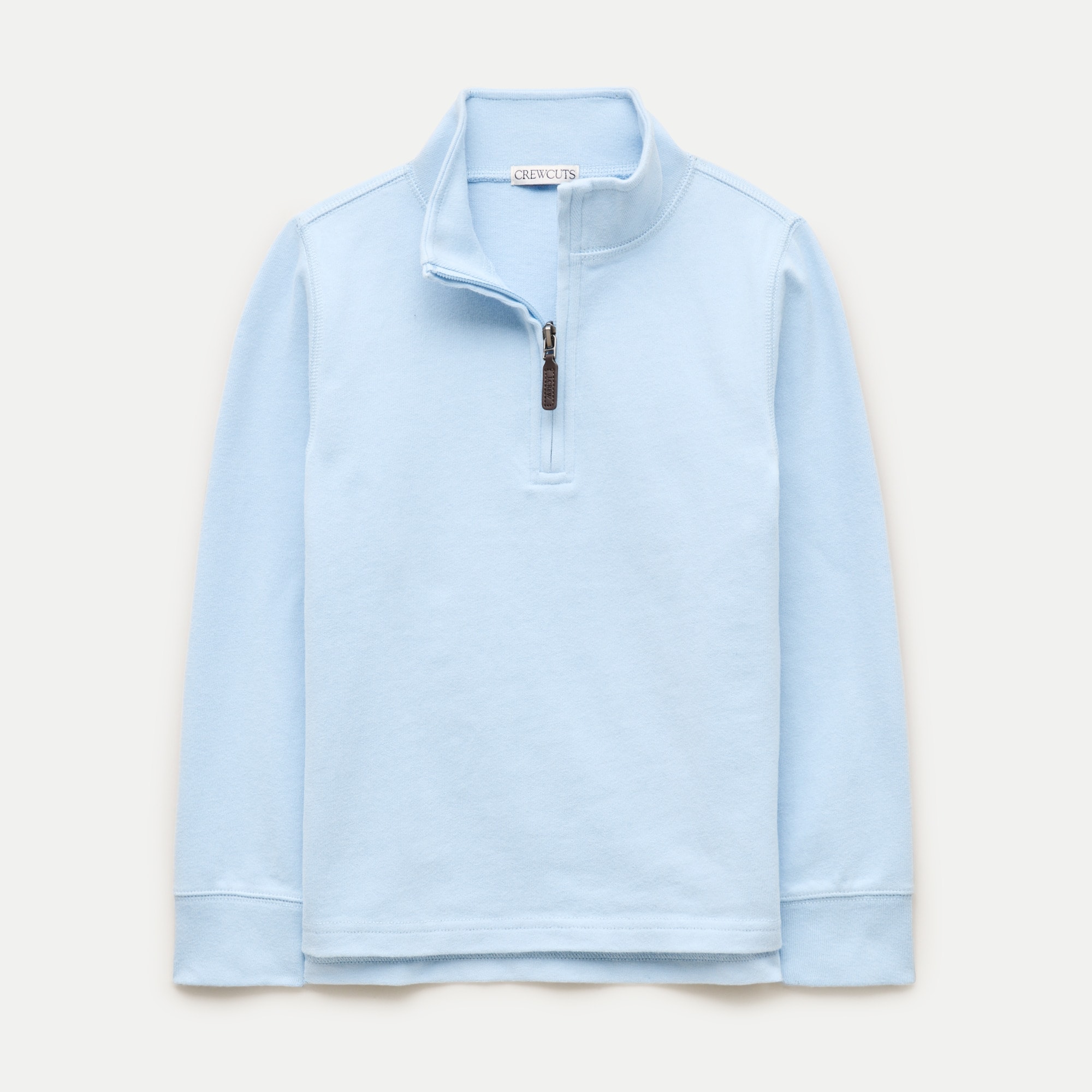 Kids' quarter-zip sweatshirt in sueded jersey
