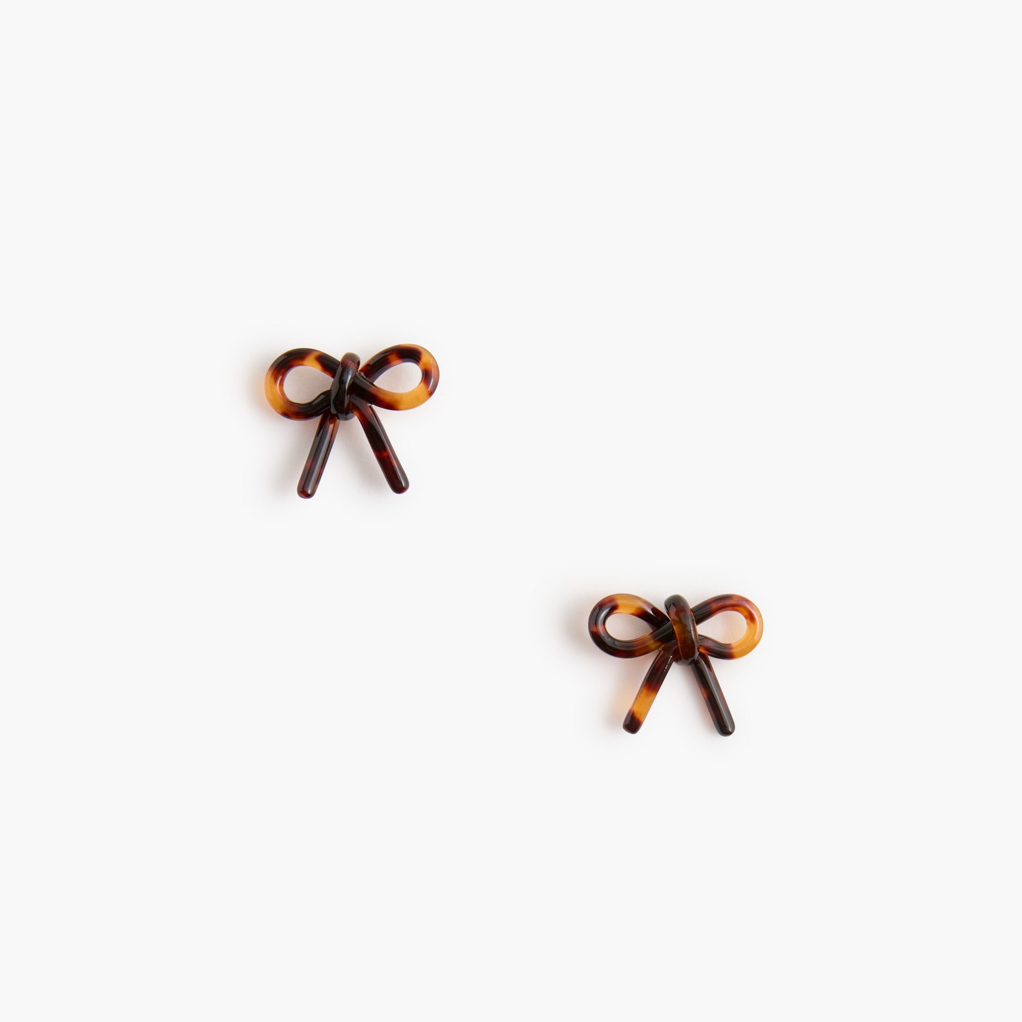 Tortoise bow earrings