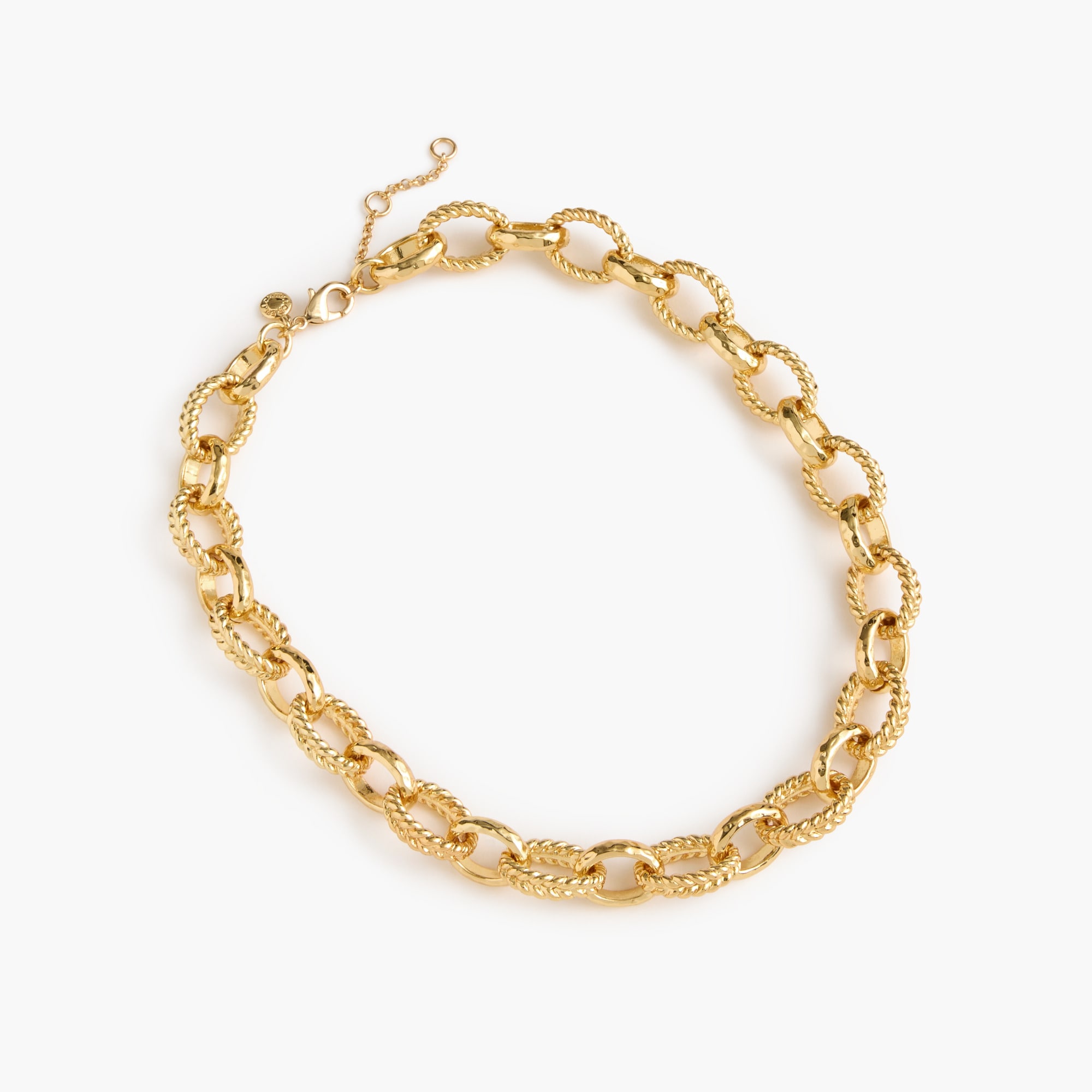 Textured chain statement necklace