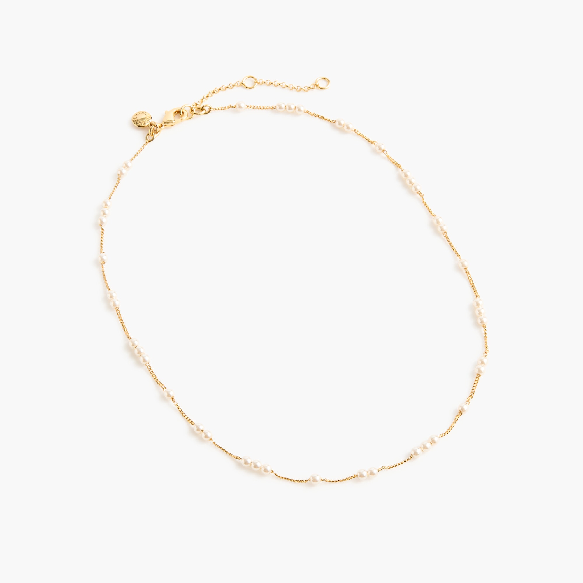 dainty pearl chain layering necklace for women