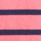 Striped ruffleneck henley BRIGHT CORAL
