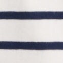 Striped ruffleneck henley IVORY ANTIQUE NAVY