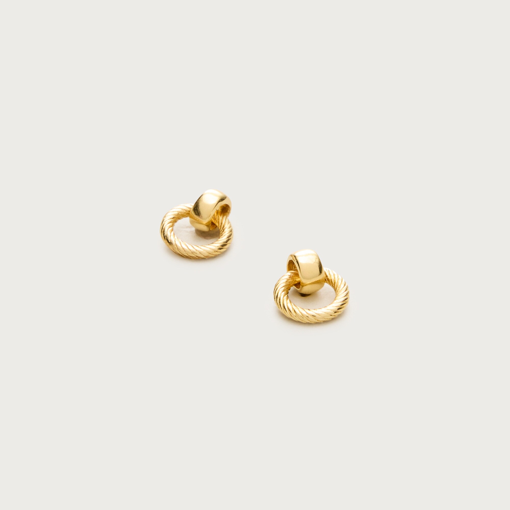 18k gold vermeil doorknocker earrings
