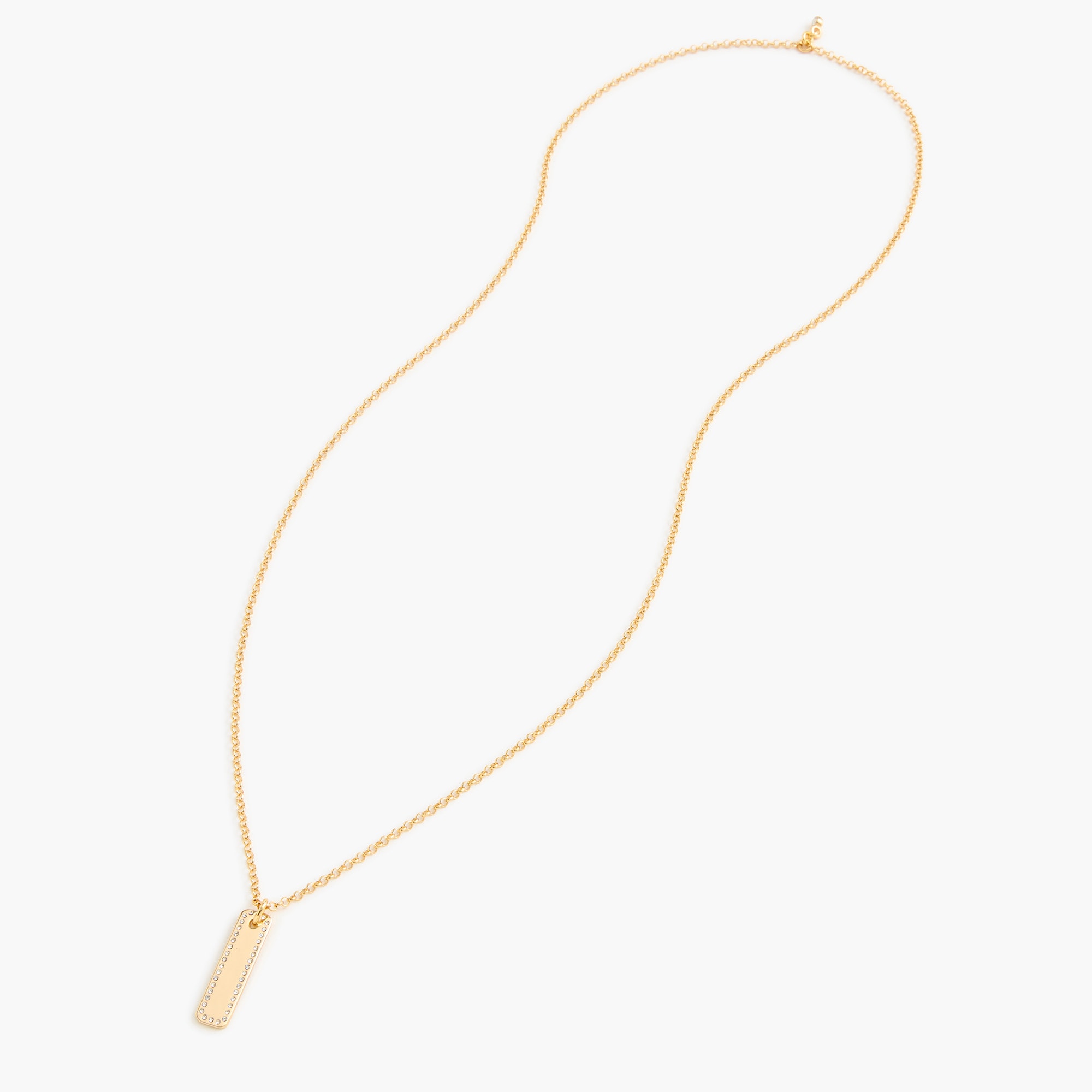 Long charm pendant necklace