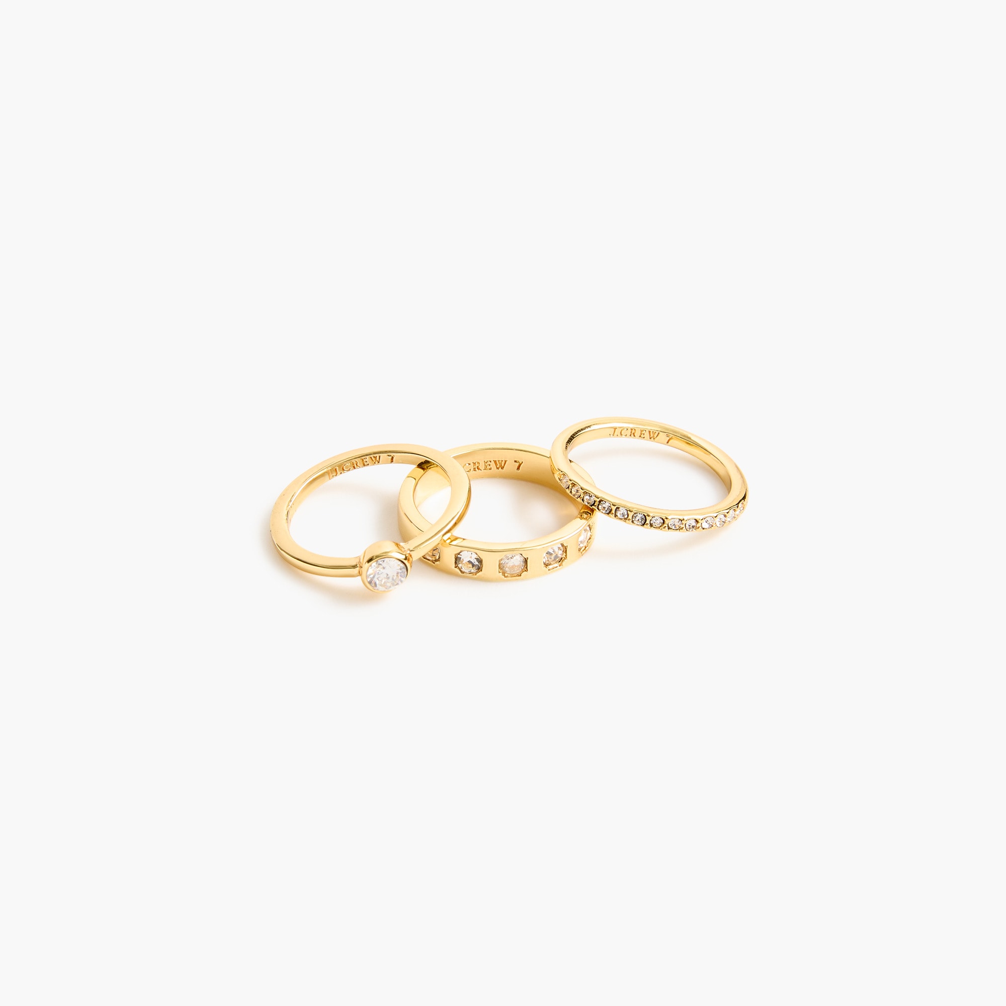 Stacking rings set-of-three