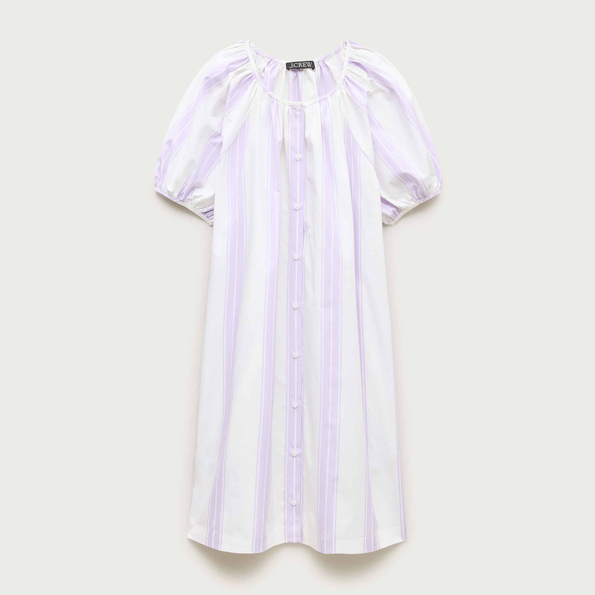 Puff-sleeve popover dress in stripe from J.Crew - $165