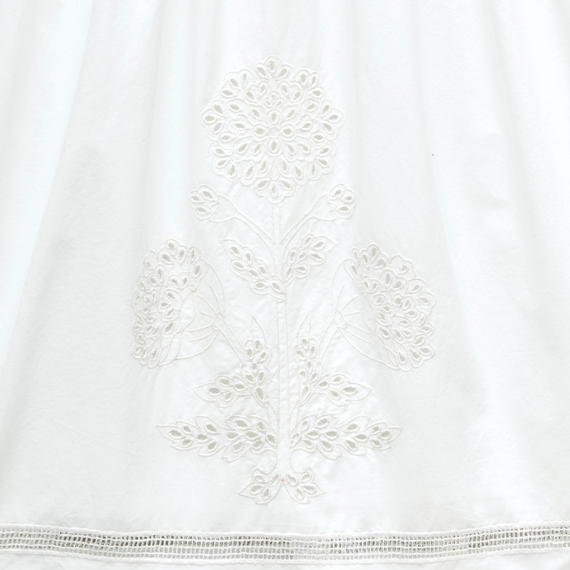 Pintuck mini dress in cotton poplin