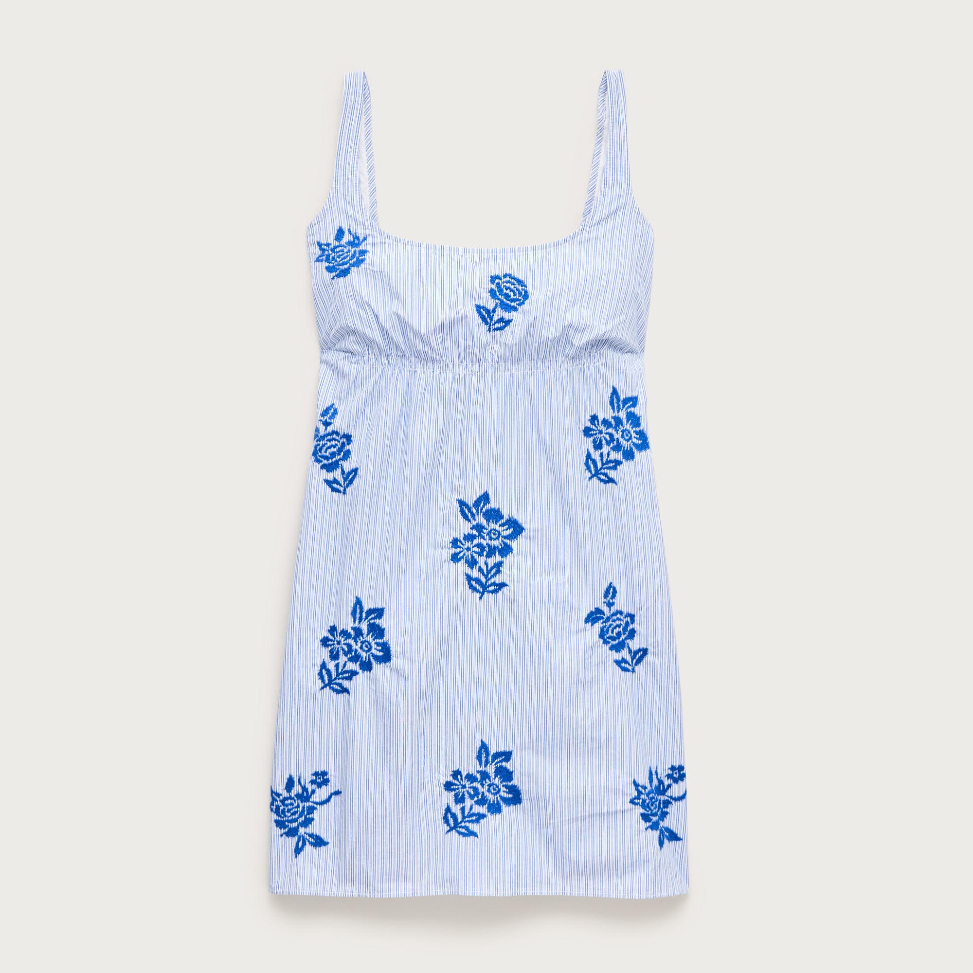 embroidered cotton poplin ruched dress Embroidered Cotton Poplin Ruched Dress