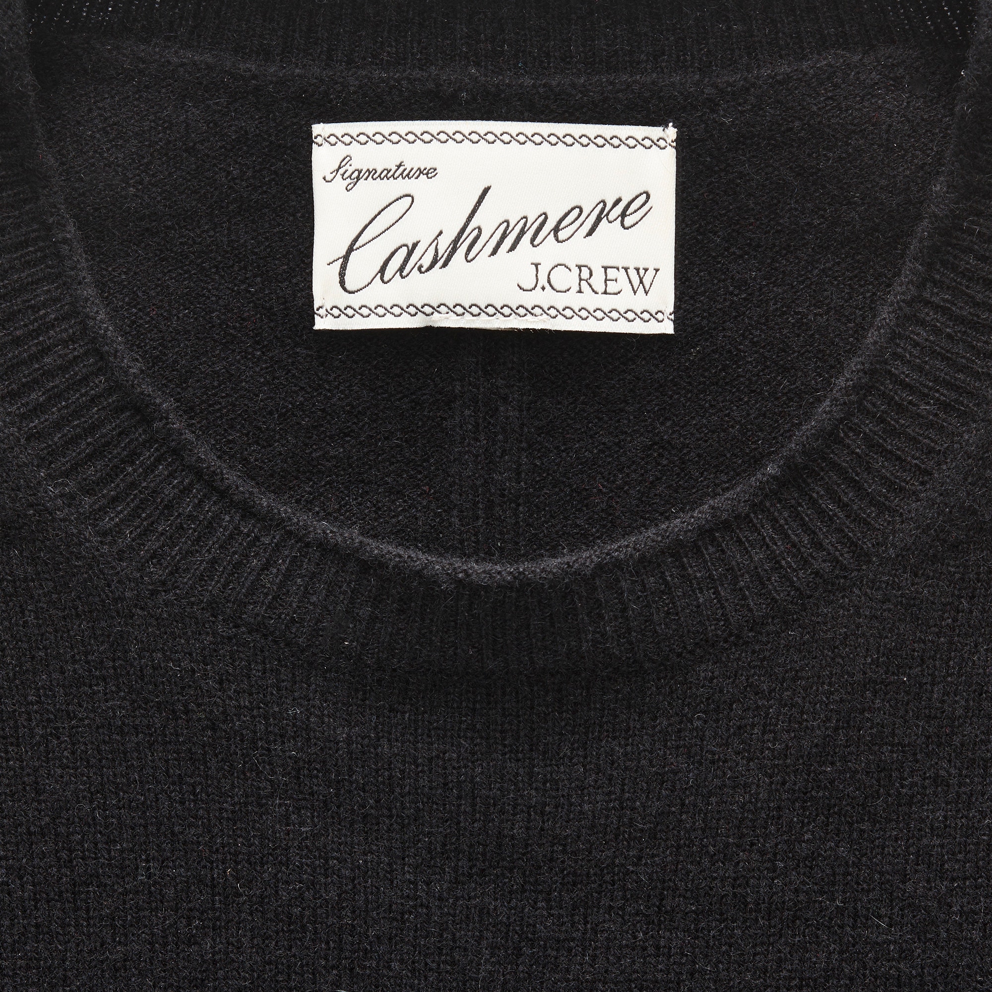 Rolled cashmere long-sleeve sweater