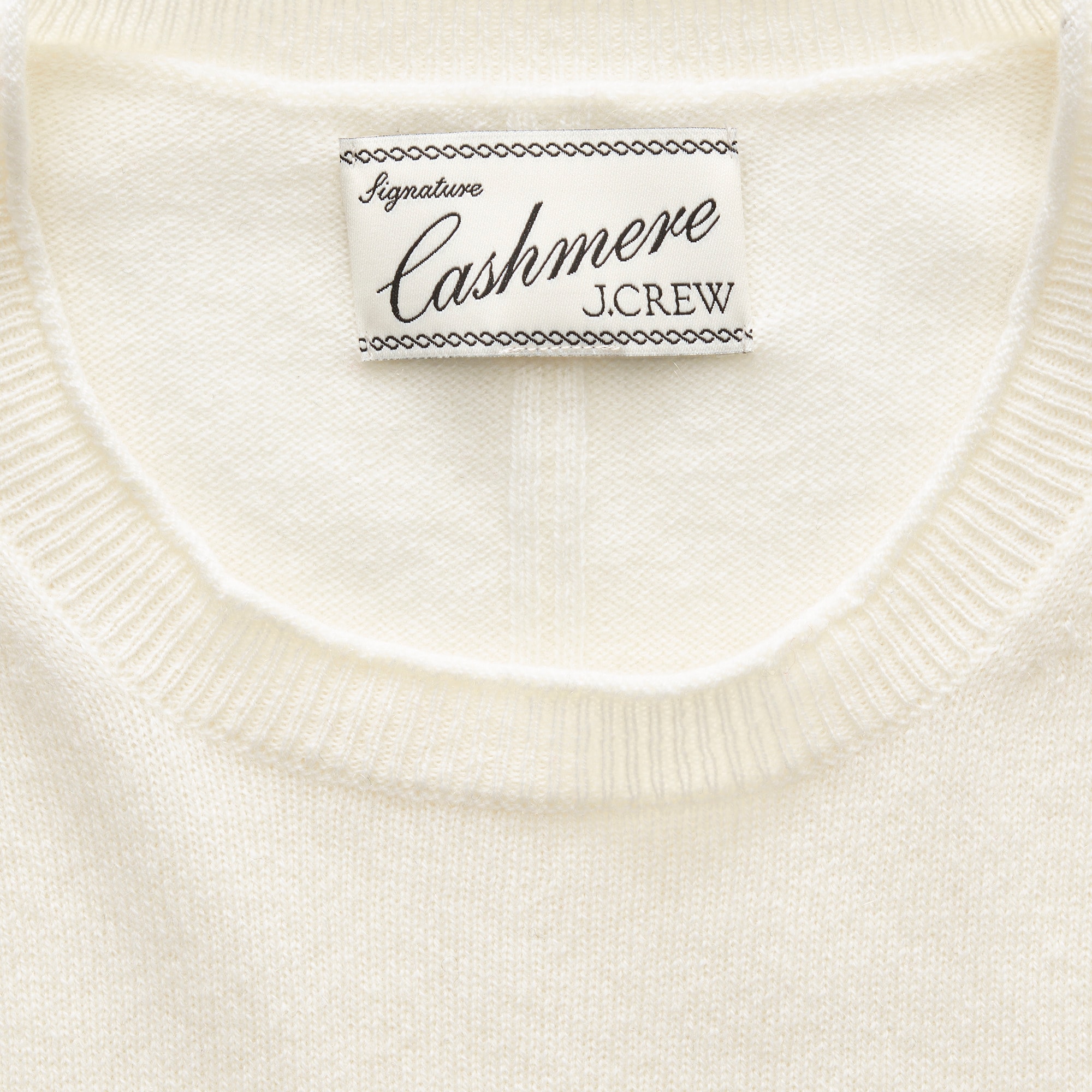 Rolled cashmere long-sleeve sweater