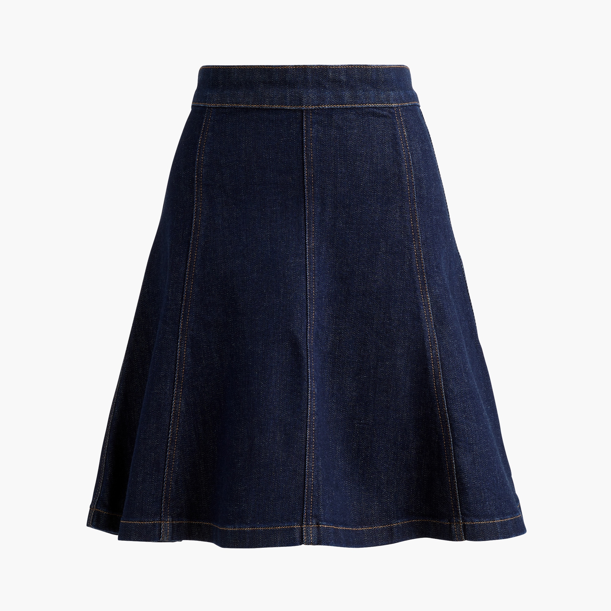 A-line denim skirt