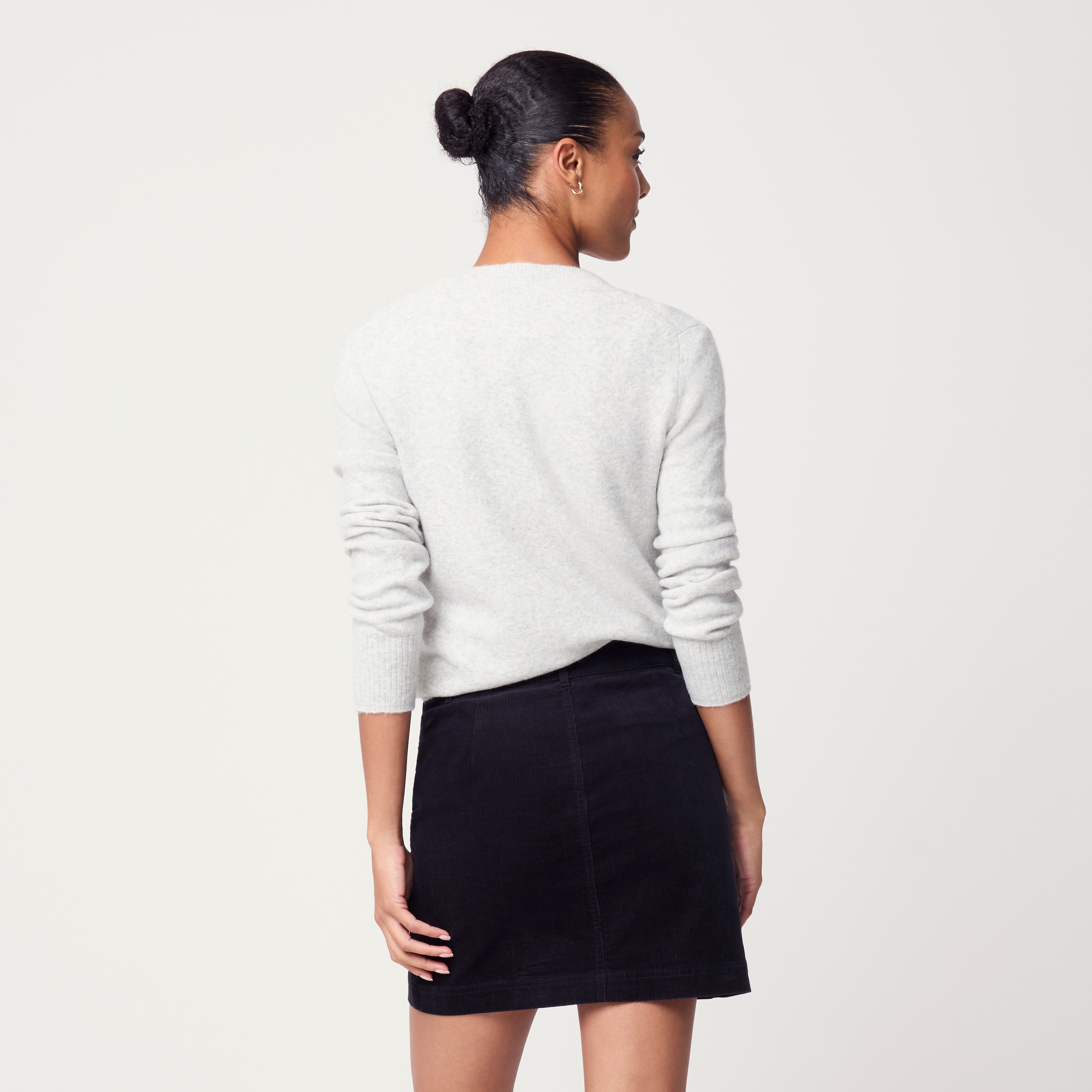 Lizzie corduroy patch-pocket mini skirt