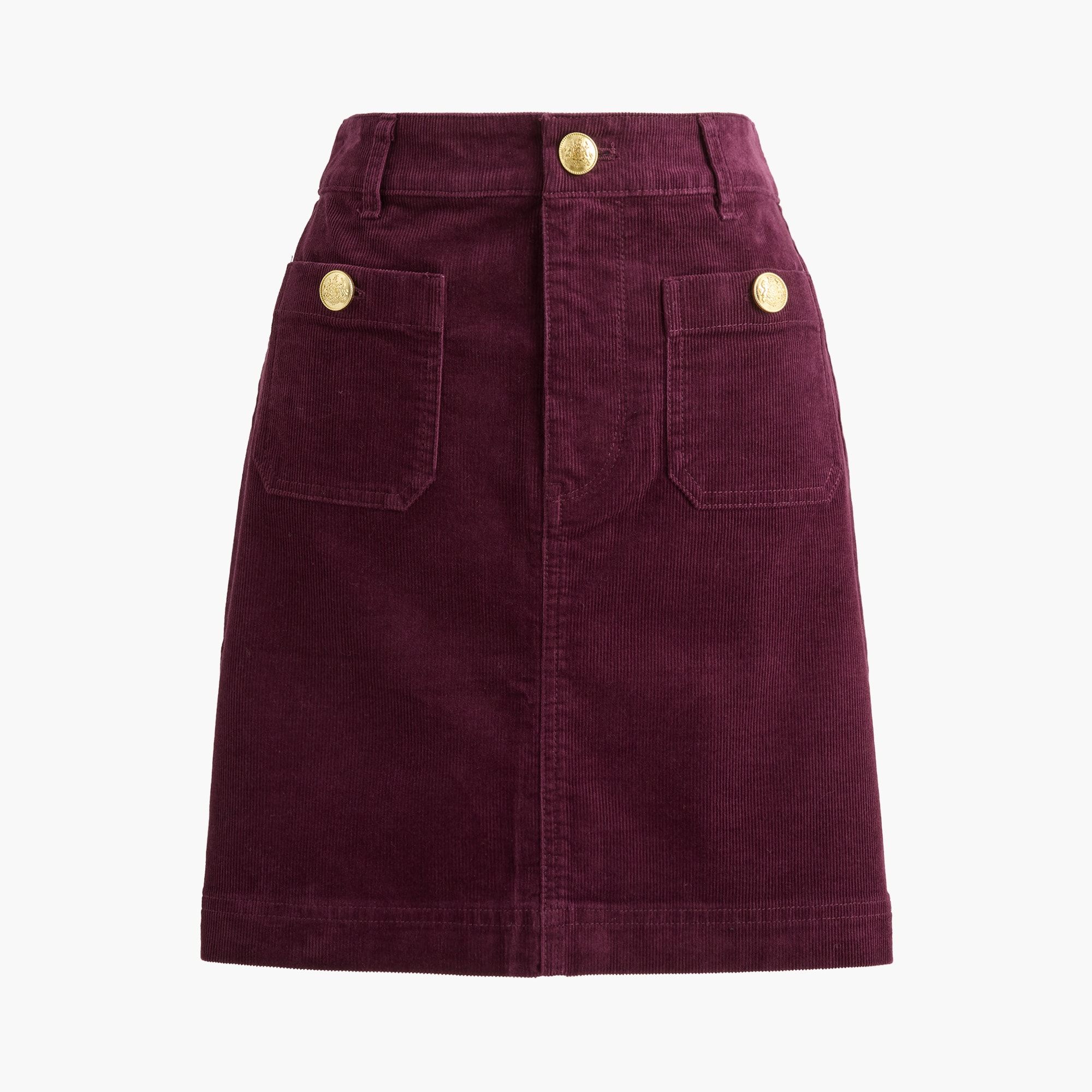 Lizzie Corduroy Patch-pocket Mini Skirt For Women | Factory