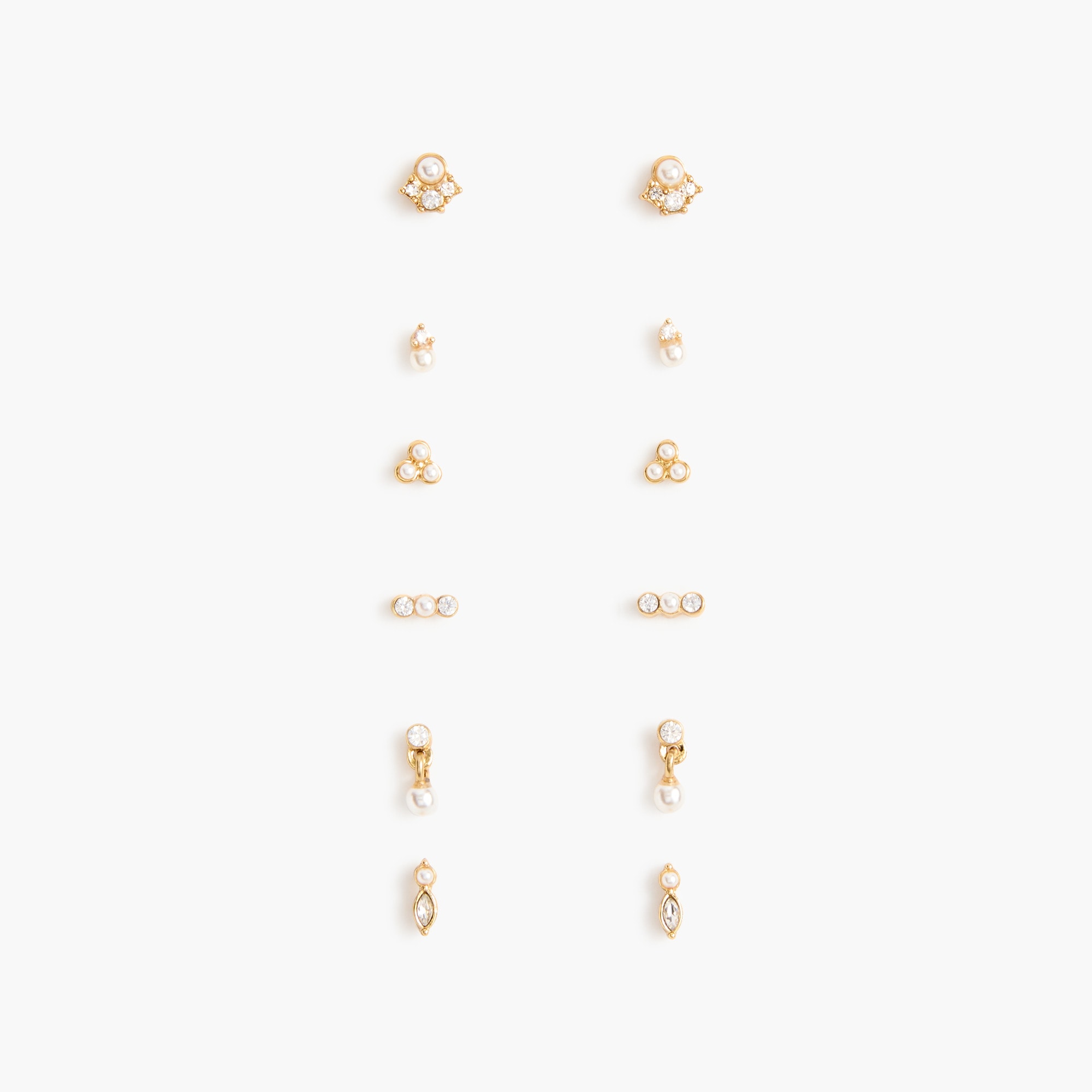 Stud earrings set-of-six