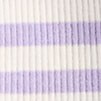 Girls' short-sleeve striped ruffle-sleeve tee PRIMROSE PURPLE IVORY