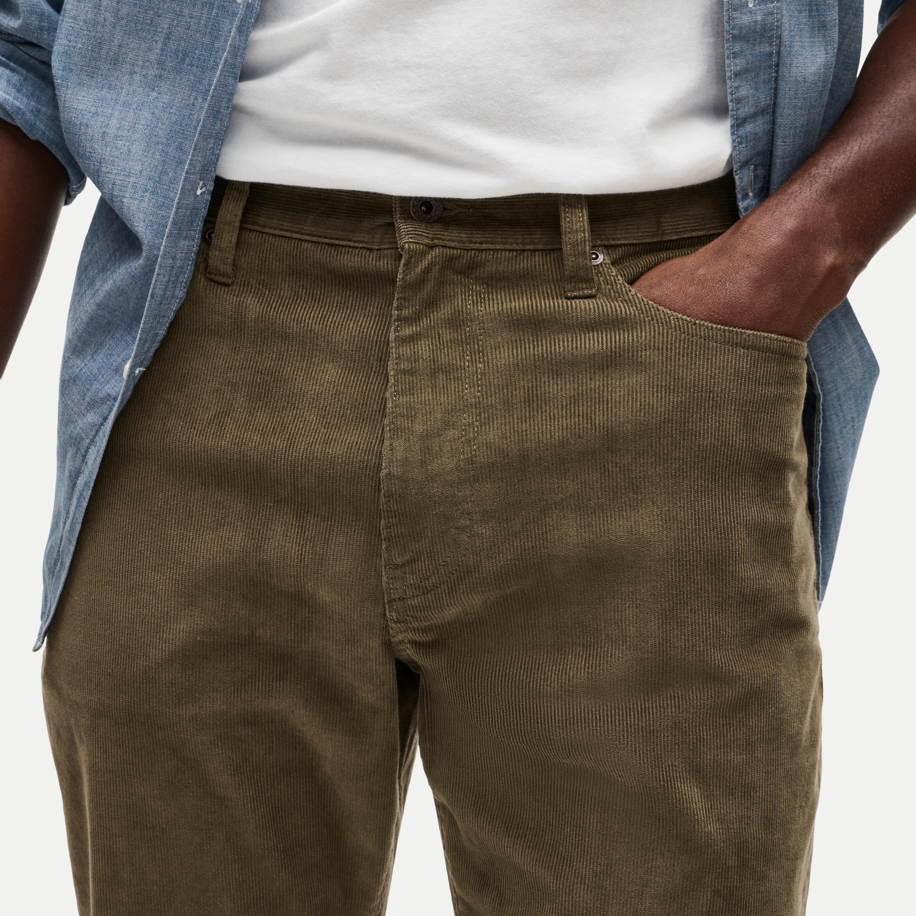 Athletic Straight-fit stretch corduroy five-pocket pant