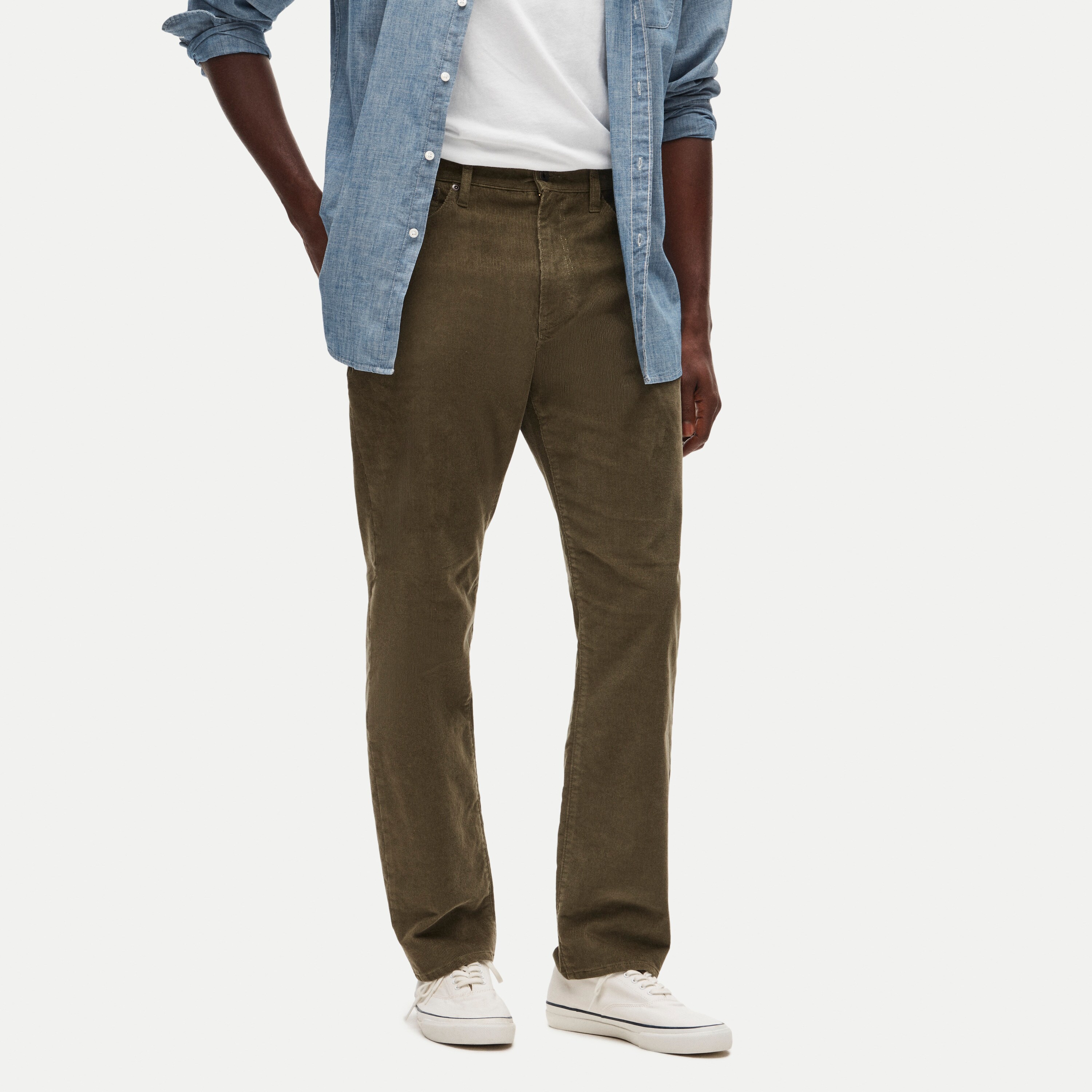 Athletic Straight-fit stretch corduroy five-pocket pant