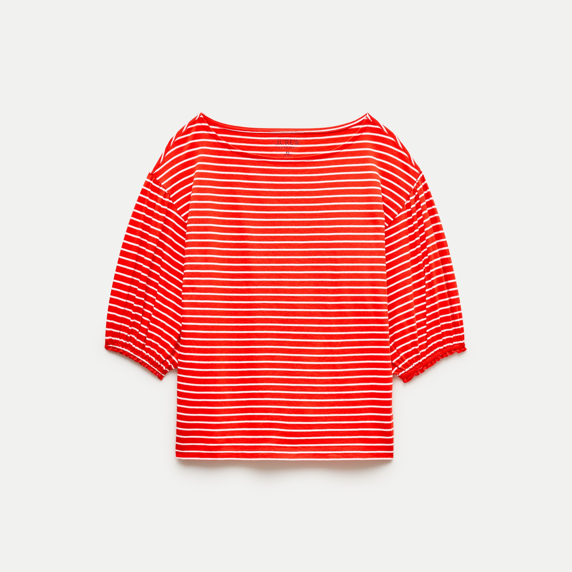 Vintage jersey blouson-sleeve T-shirt in stripe