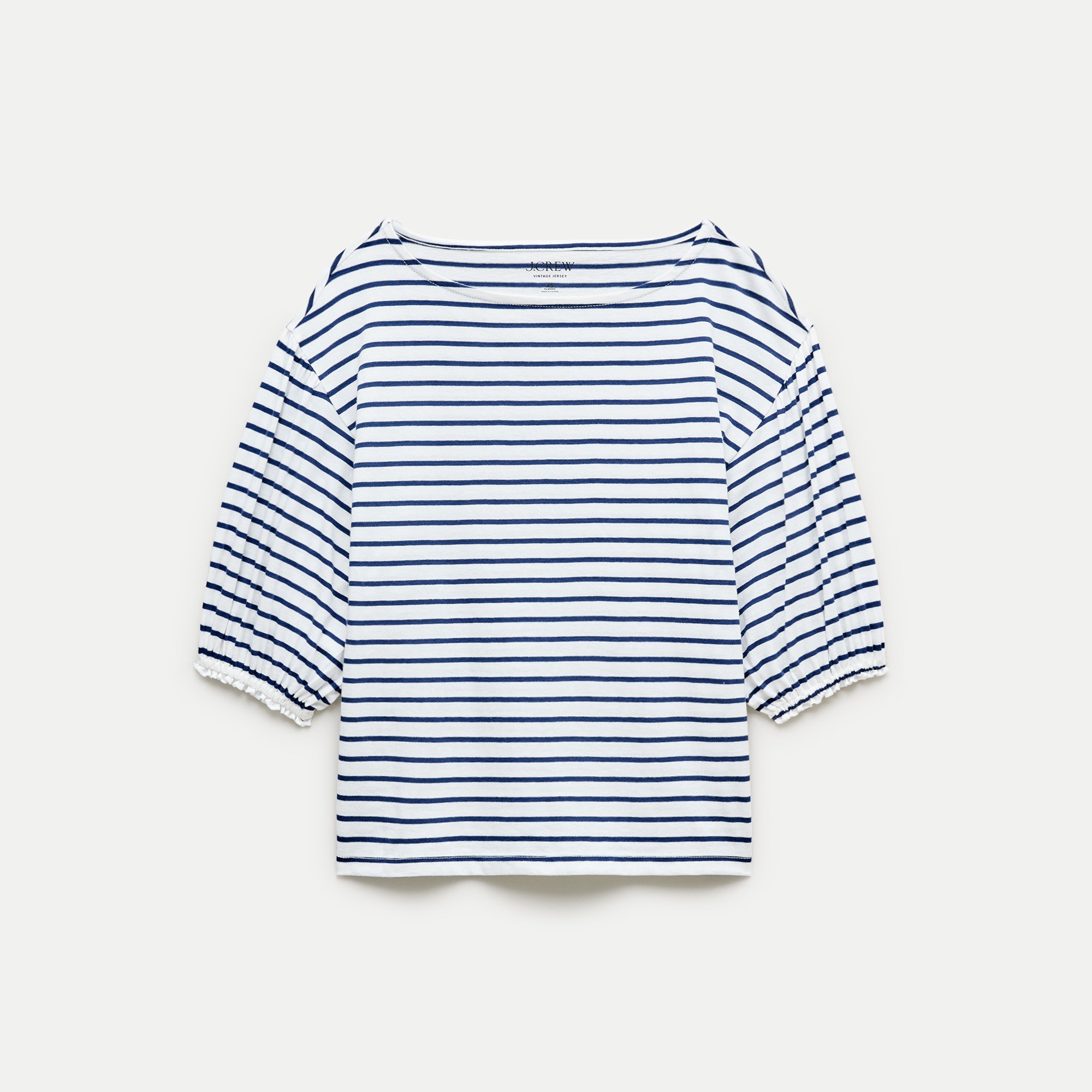 Vintage jersey blouson-sleeve T-shirt in stripe