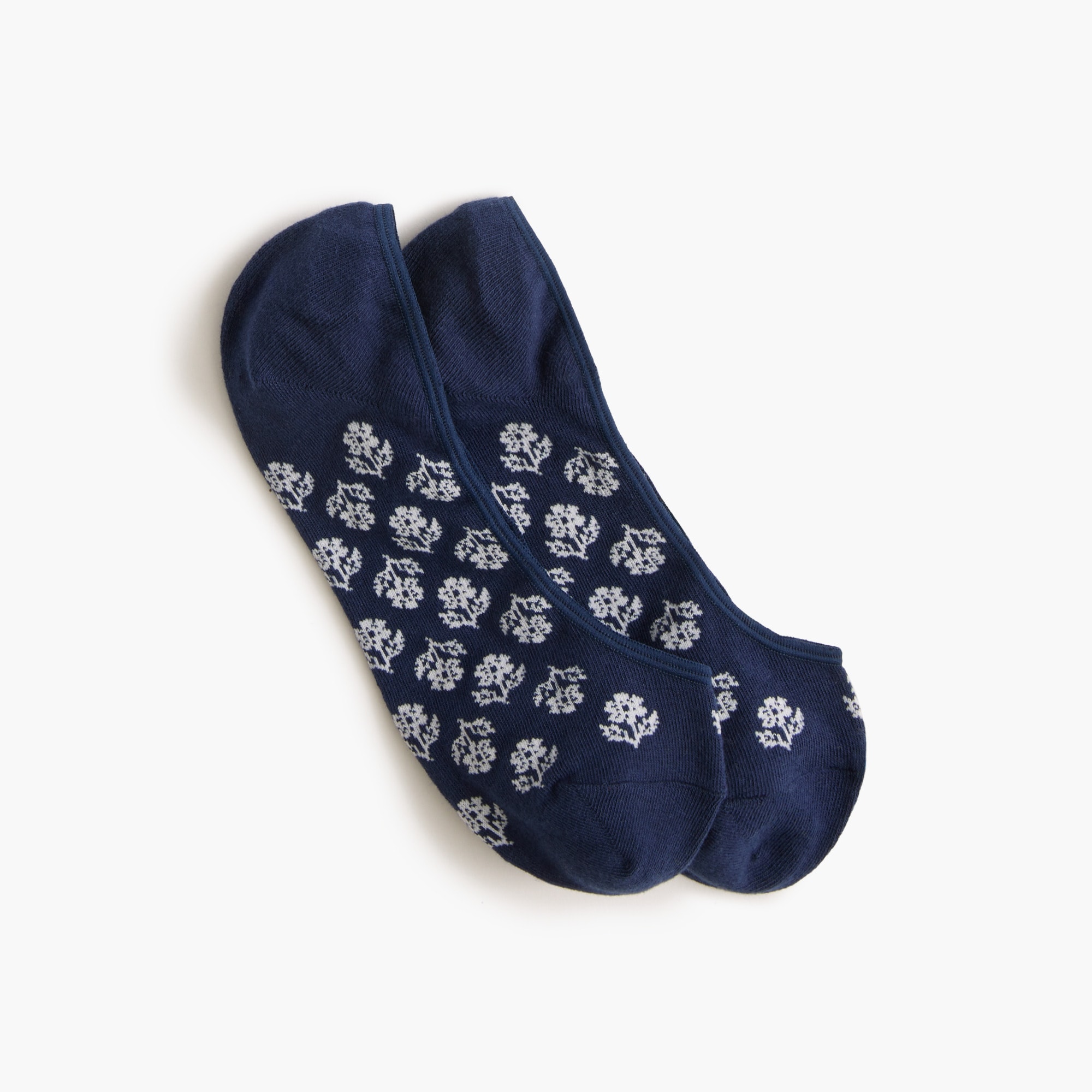 Floral no-show socks