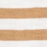 Striped long-sleeve girlfriend tee IVORY WARM BRANDY