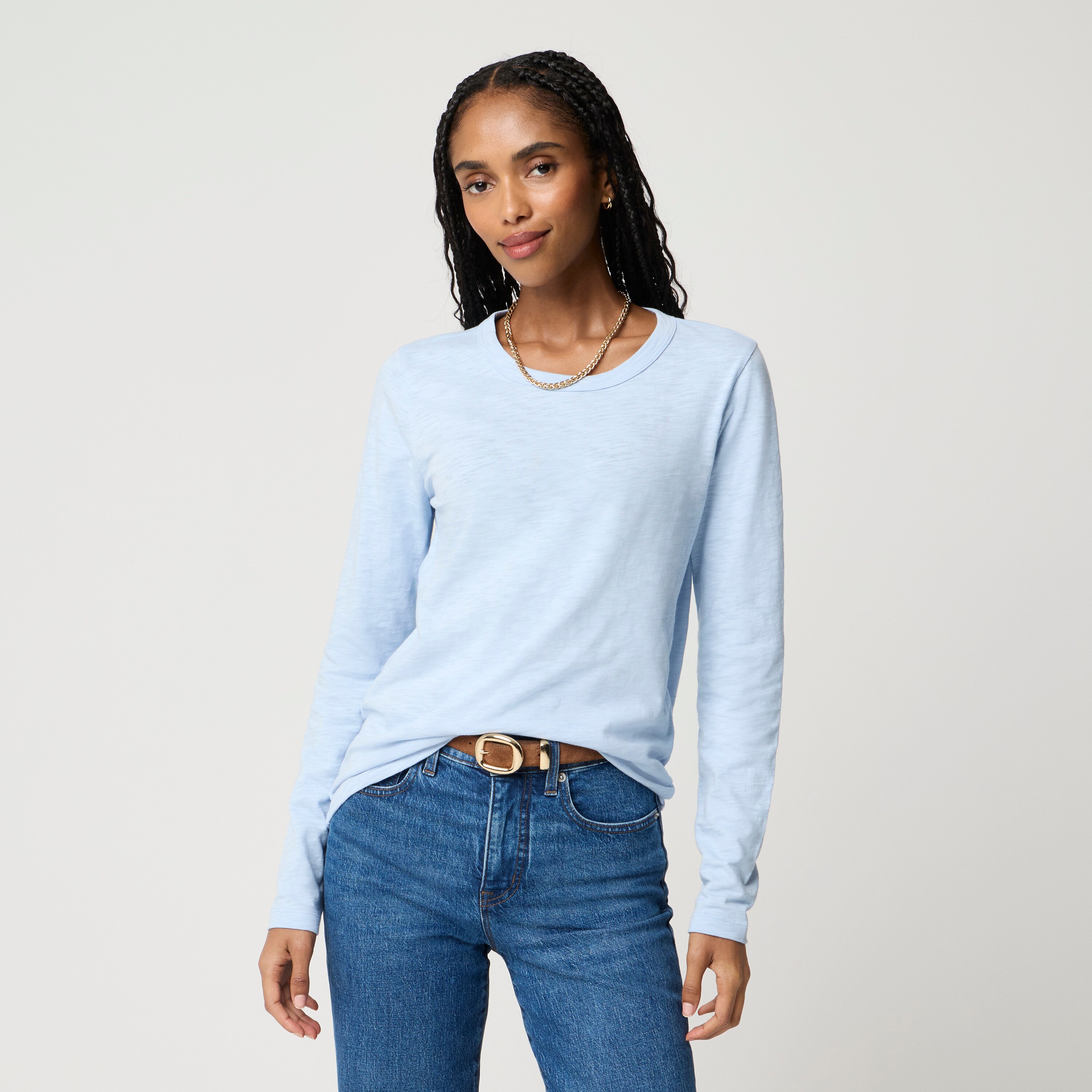 Long-sleeve 100% Cotton Girlfriend Tee For Women | Factory