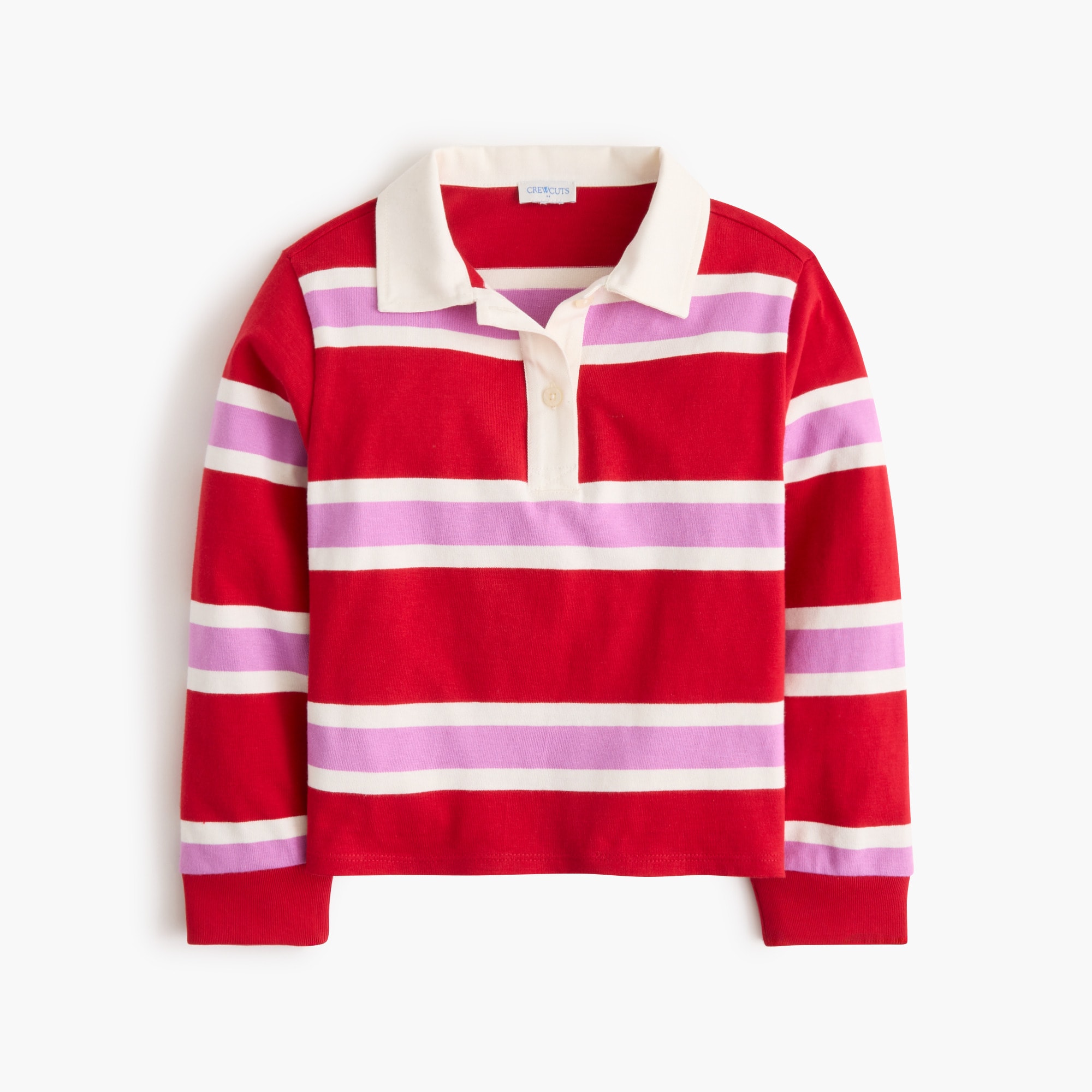 Girls' striped rugby sweatshirt