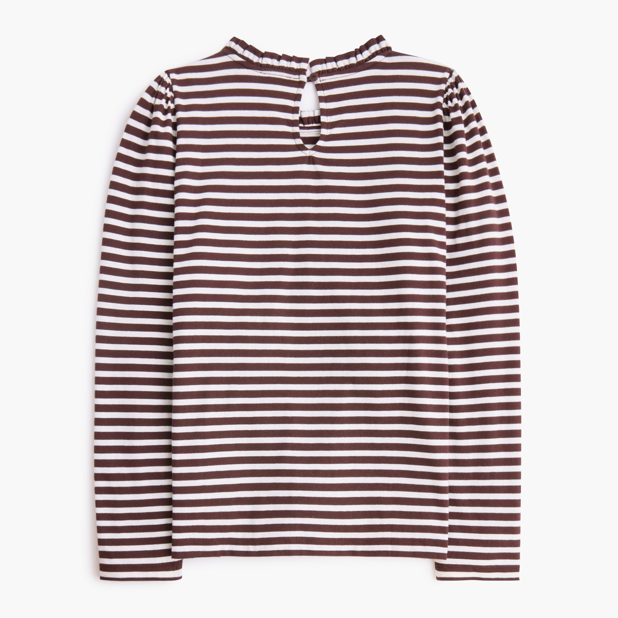 Long-sleeve ruffleneck pullover