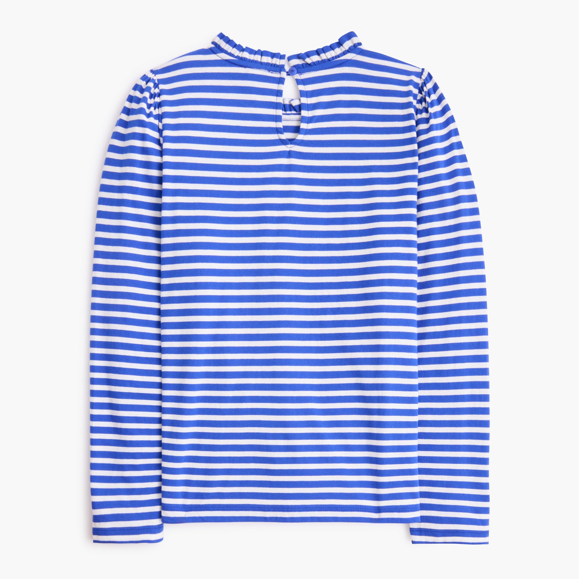 Long-sleeve ruffleneck pullover