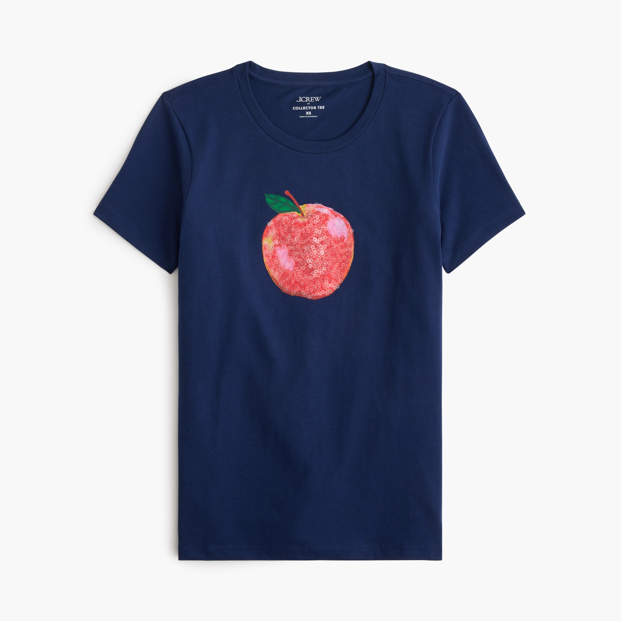 Sequin apple graphic tee