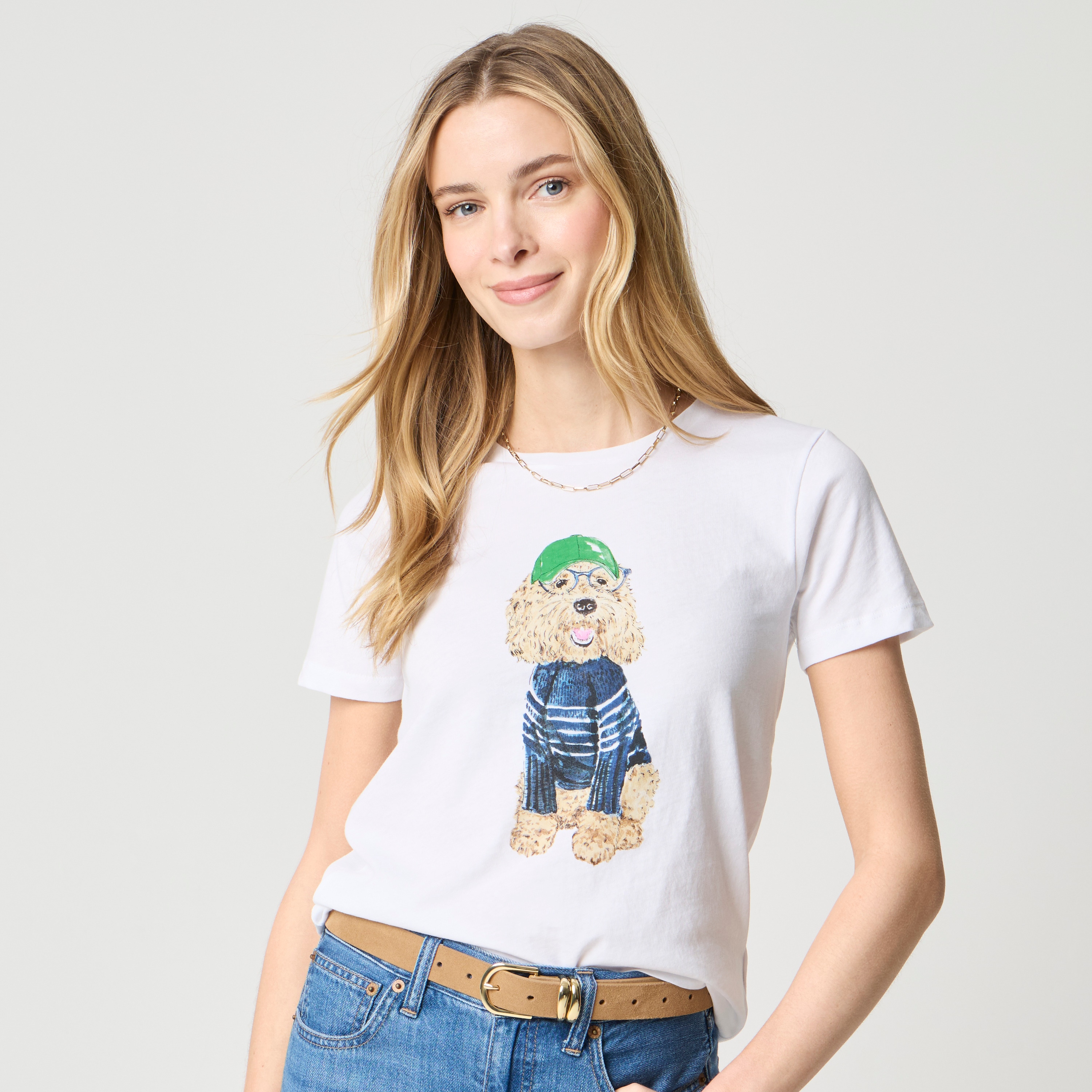 Book-smart dog graphic tee