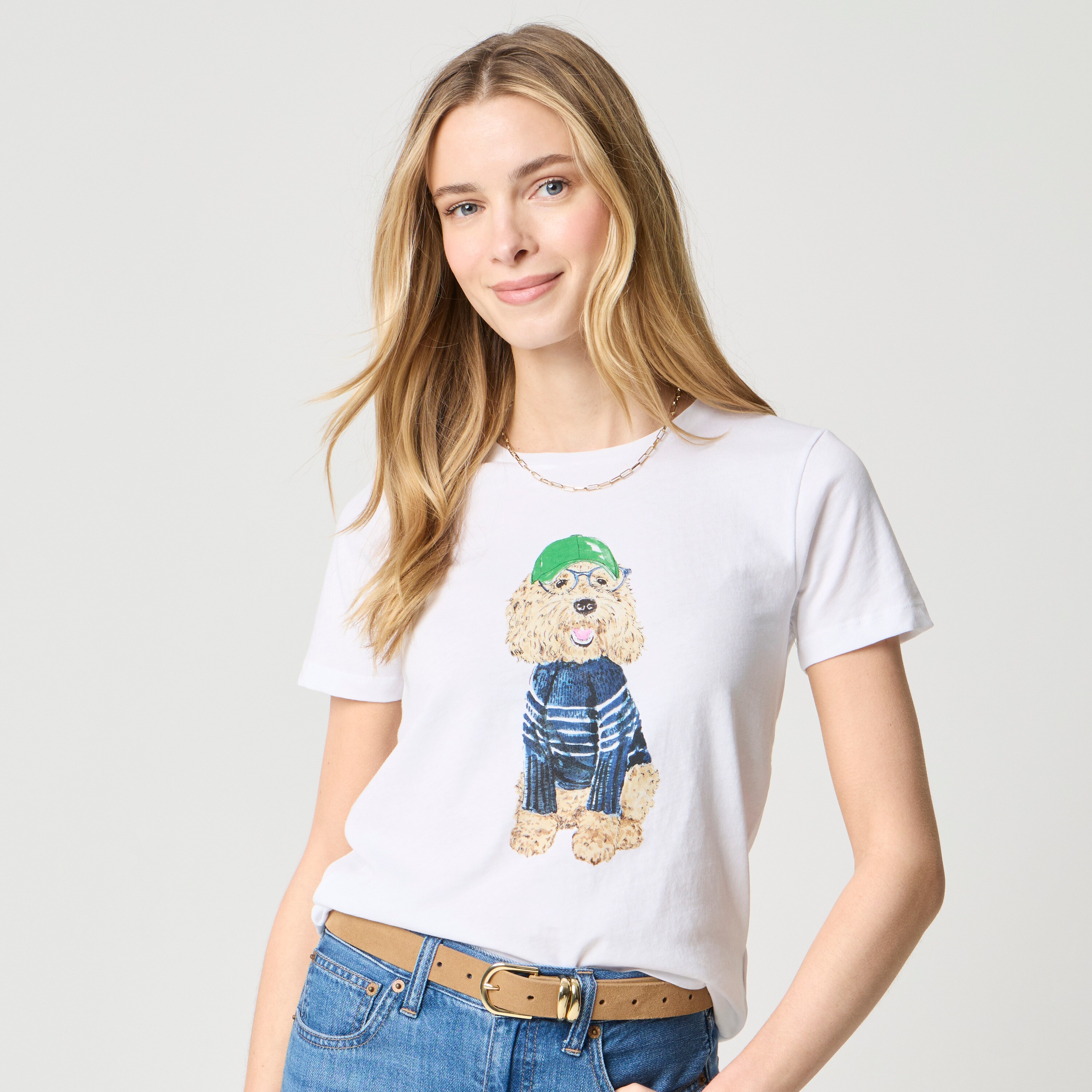 Book-smart dog graphic tee