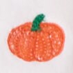 Striped "bonjour" graphic tee TOSSED PUMPKIN